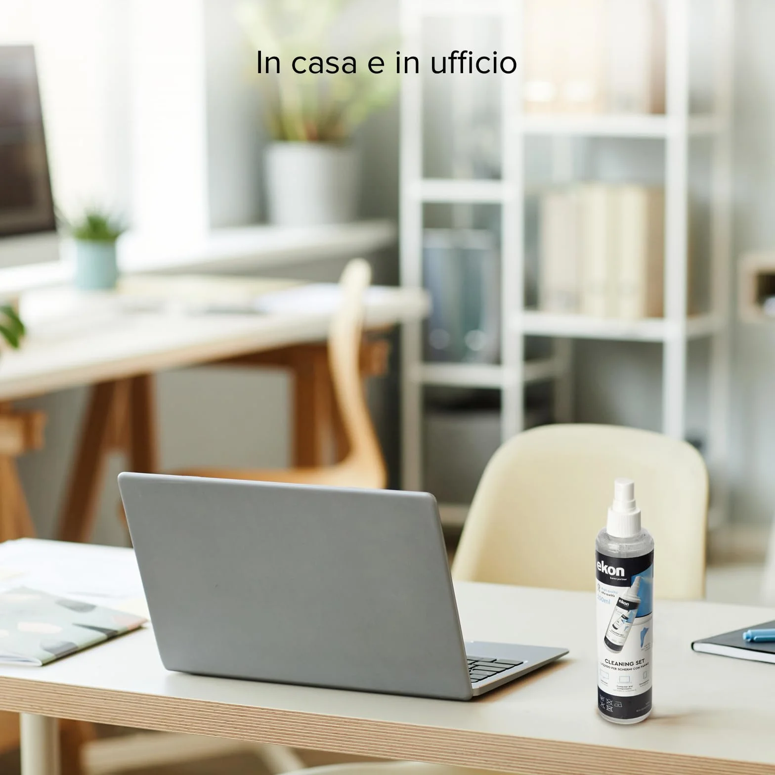 Ekon Spray per Schermi Display 250ml Kit Pulizia per Monitor Laptop Fotocamere TV Smartphone Tablet