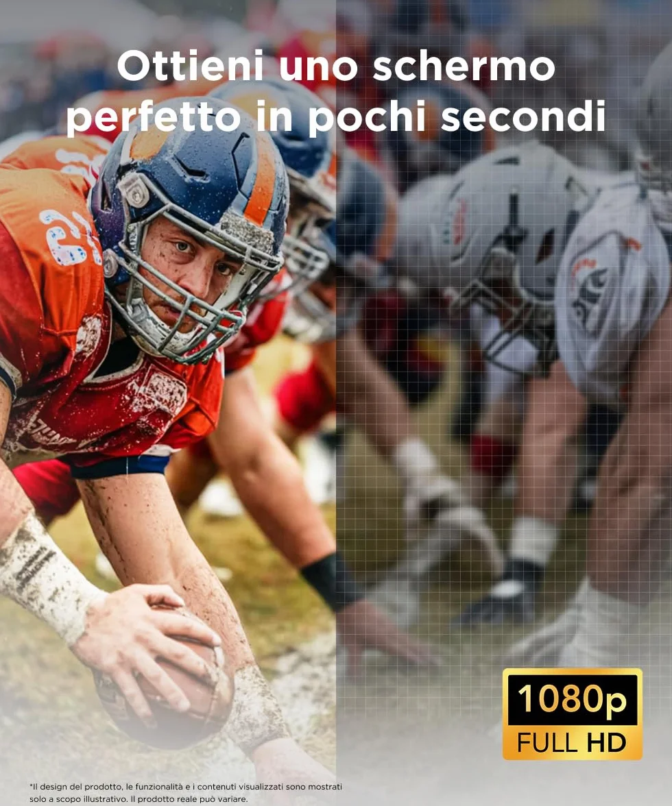 TCL C1 GTV Proiettore Portatile 1080p Nativo Gimbal Netflix Integrato Wi-Fi Bluetooth Autofocus Audio Dolby 8W 120"