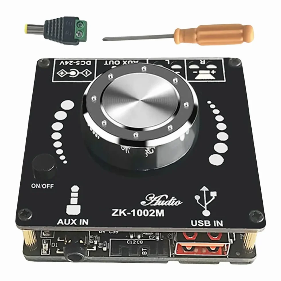 DollaTek Scheda amplificatore audio Bluetooth 5.0 100W x2 Stereo Home Theater AUX USB