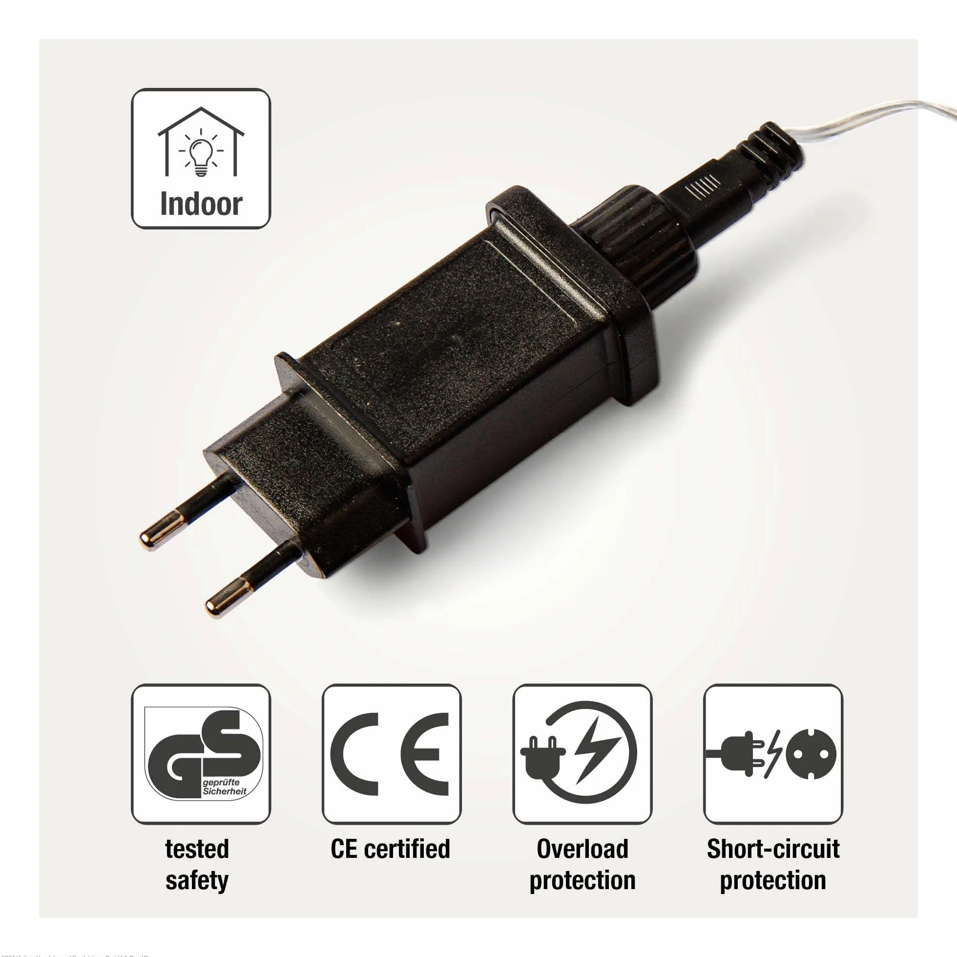 Hellum Adattatore per batterie AA 3x 3V 230V cavo 1,8 m 3 pezzi