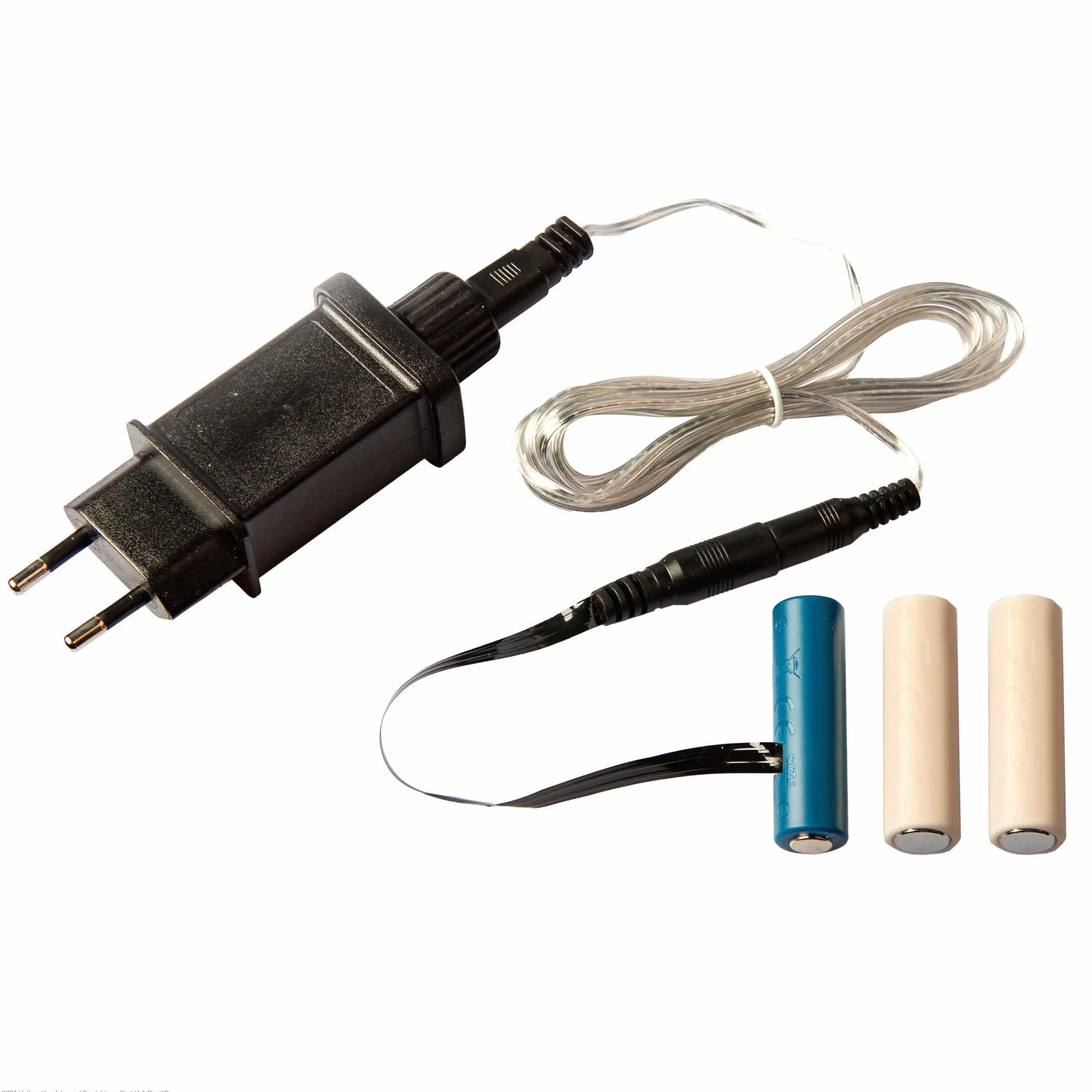 Hellum Adattatore per batterie AA 3x 3V 230V cavo 1,8 m 3 pezzi