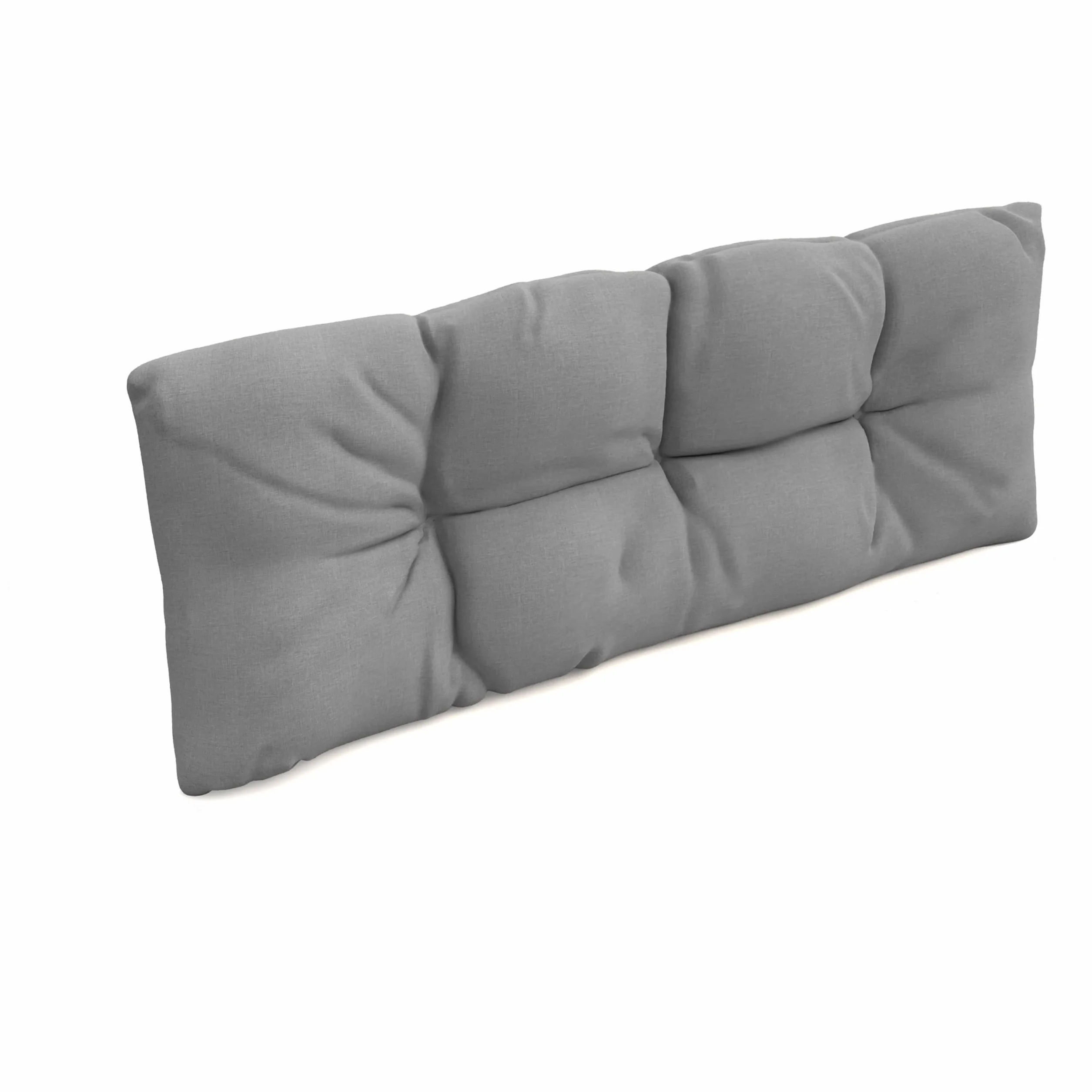 POKAR Cuscino-schienale 120x40cm per Divano da Giardino Idrorepellente, Spalliera per Bancali, schiuma fredda, senza Pallet, Grigio