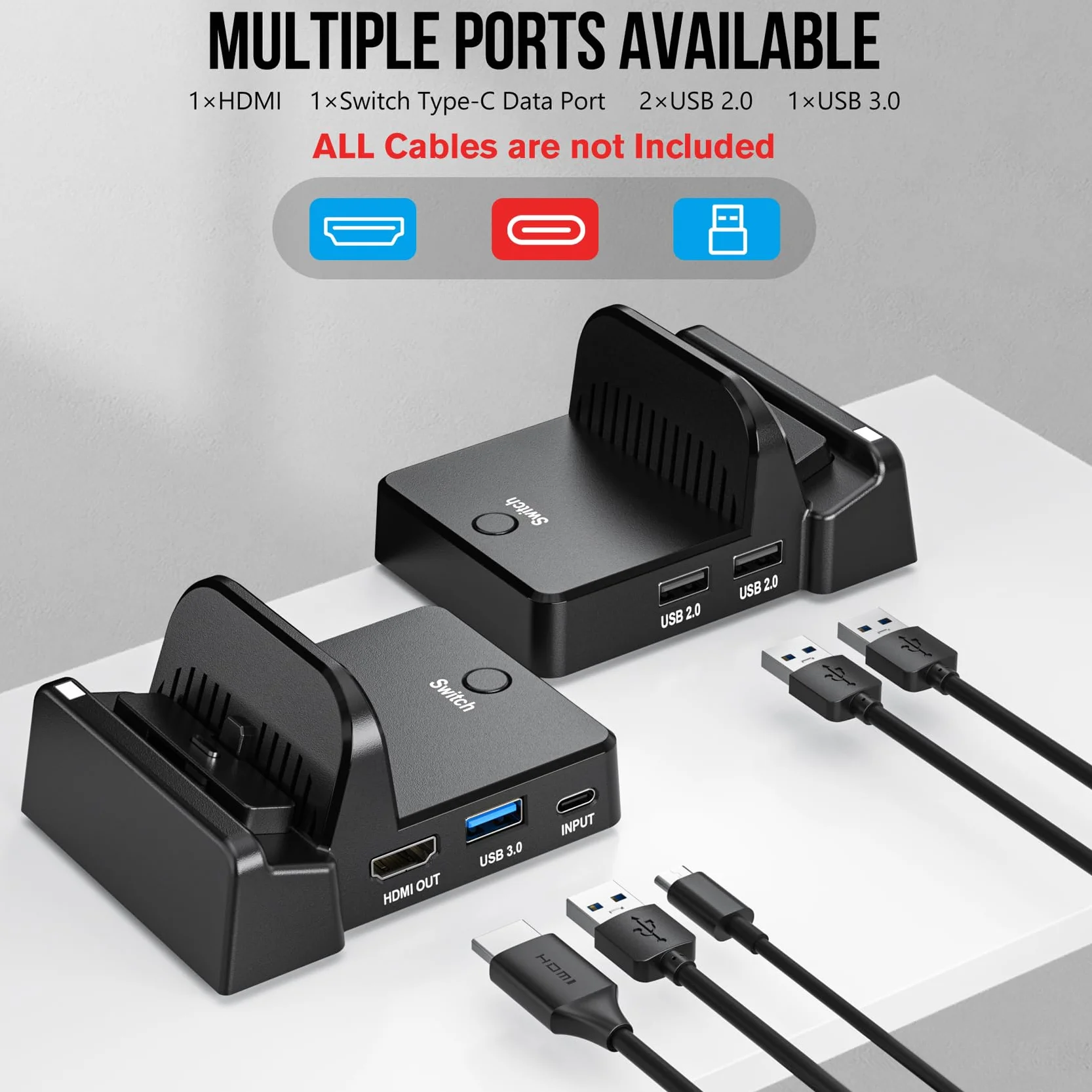 Nintendo Switch Docking Station 4K HDMI Adapter USB 3.0 Type-C Portatile per Switch OLED