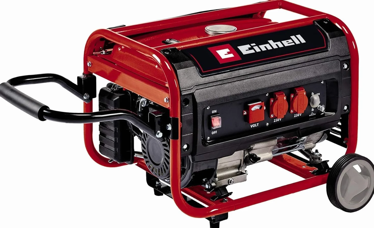 Einhell TC-PG 35/E5 Generatore di corrente a benzina ((benzina, motore 4 tempi, max 3100 W, motore a 4 tempi a basse emissioni, 2 prese da 230 V, funzione AVR)