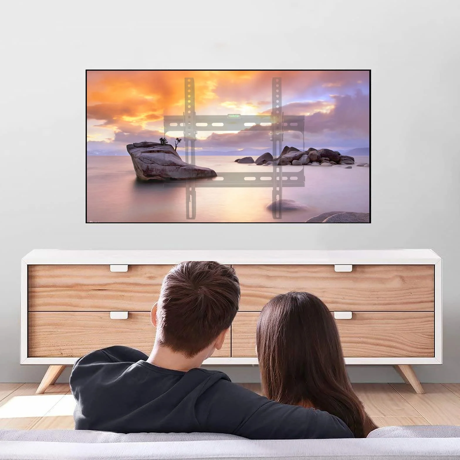 Suptek Supporto da Parete per TV 26-55 Pollici LED HD 4K HDR UHD VESA 400x400mm 45kg