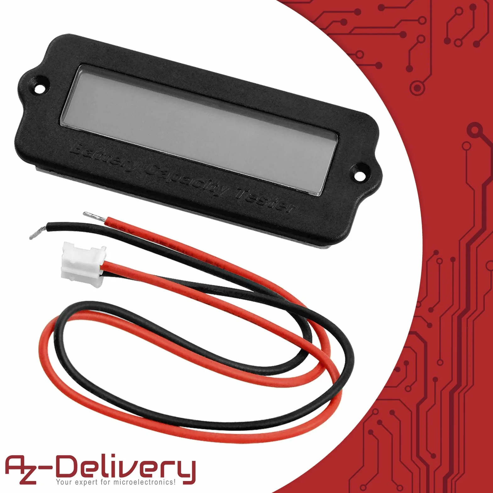 AZDelivery 3 x 12V LY6W indicatore capacità batteria con schermo LED verde retroilluminato