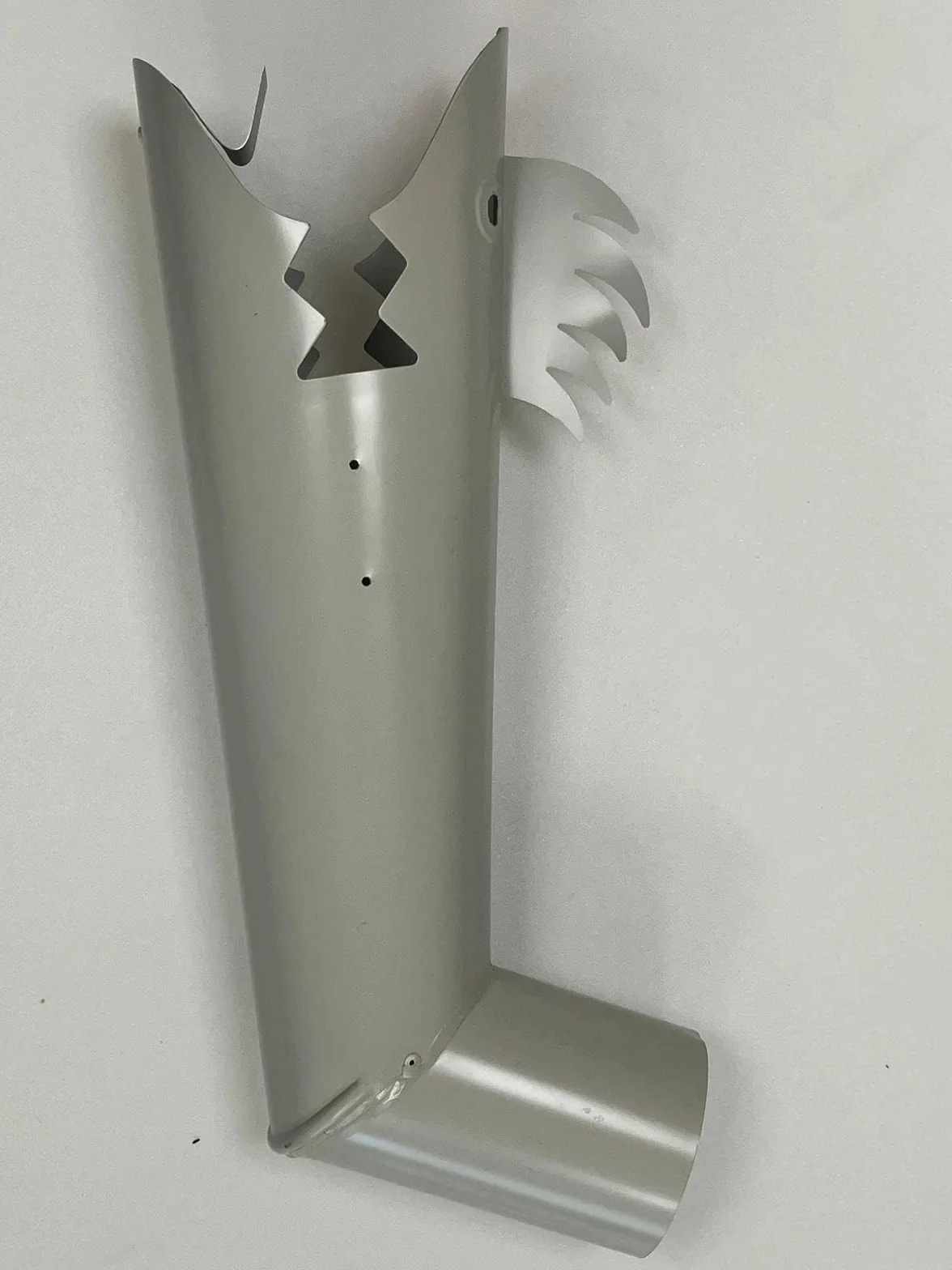 Gocciolatoio ornamentale Drago D 80 mm alluminio bianco grigio scarico pluviale