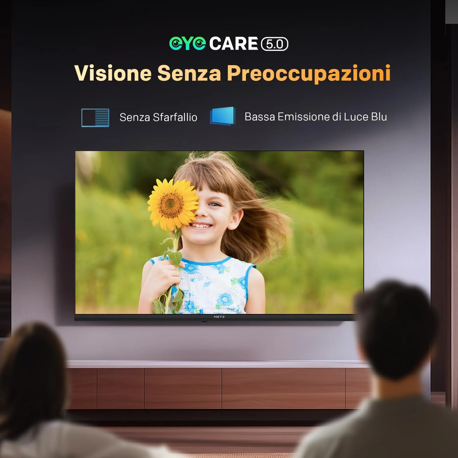 Metz QLED 40" Smart TV FHD MQF7000Z, HDR10, Dolby Audio, Google TV, DVB-T/T2/C/S/S2