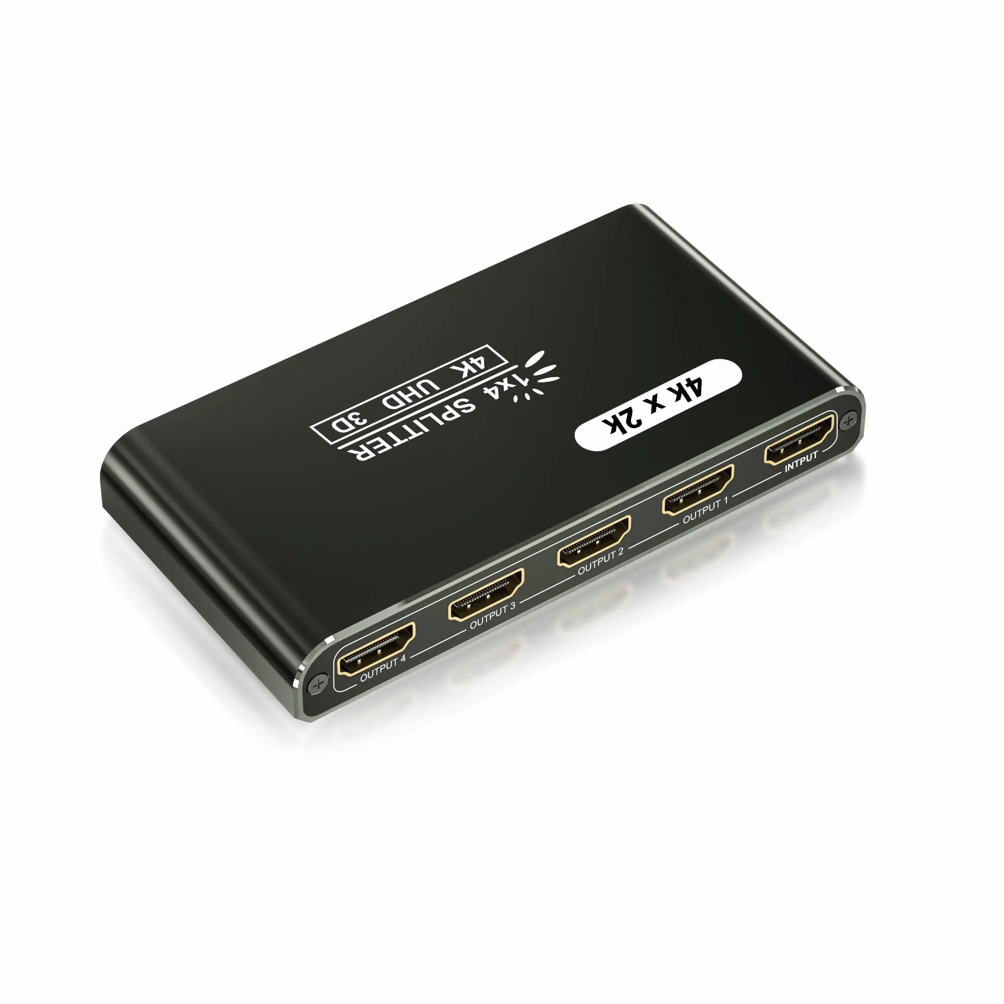 HDMI Splitter 1 in 4 Out 4K@30Hz 4-Port Powered Duplicator for PC Xbox PS4