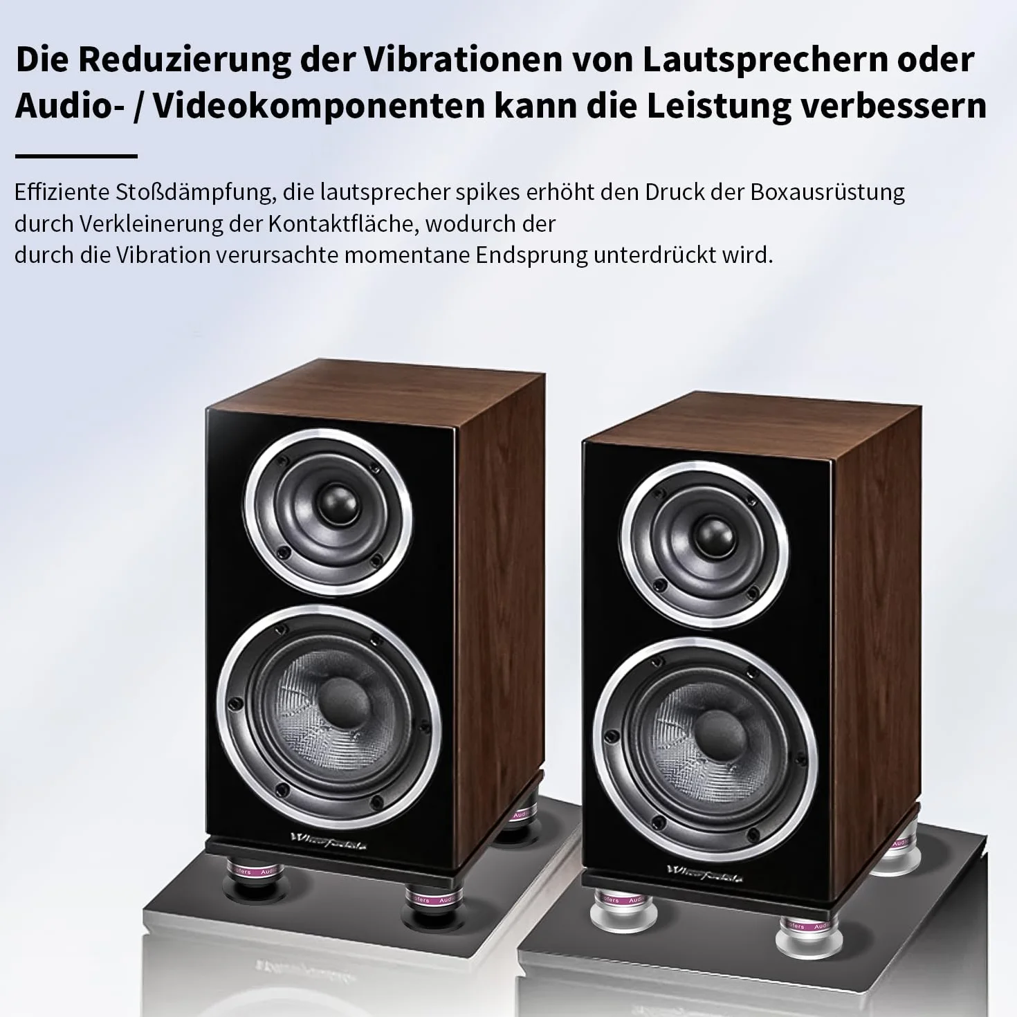 Tertullus Set 4 punte subwoofer regolabili altezza sottobicchieri piedini HiFi altoparlanti carico 50 kg