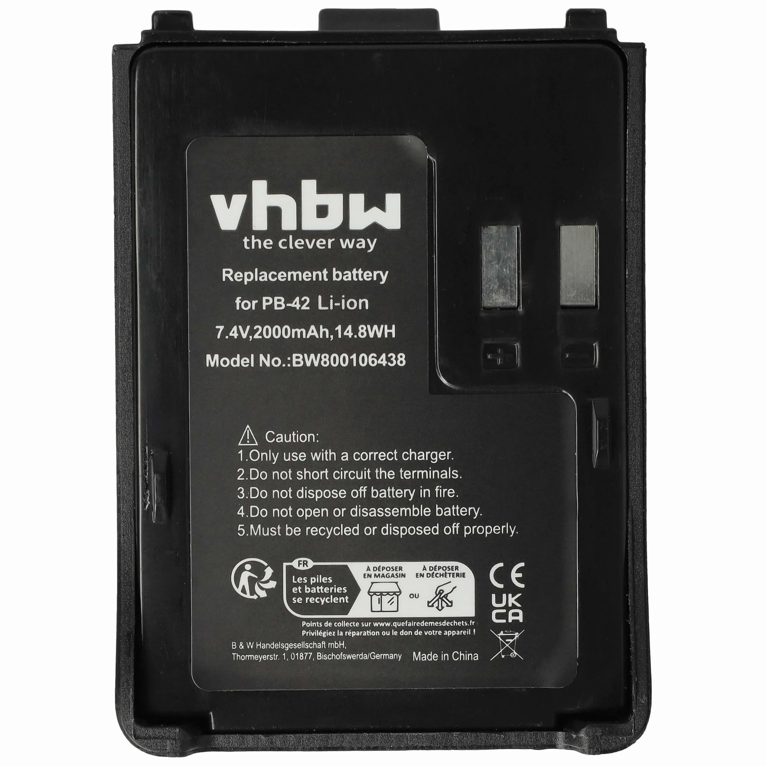 Kenwood TH-F6 TH-F6A TH-F7 Li-Ion batteria 2000mAh 7,4V radio
