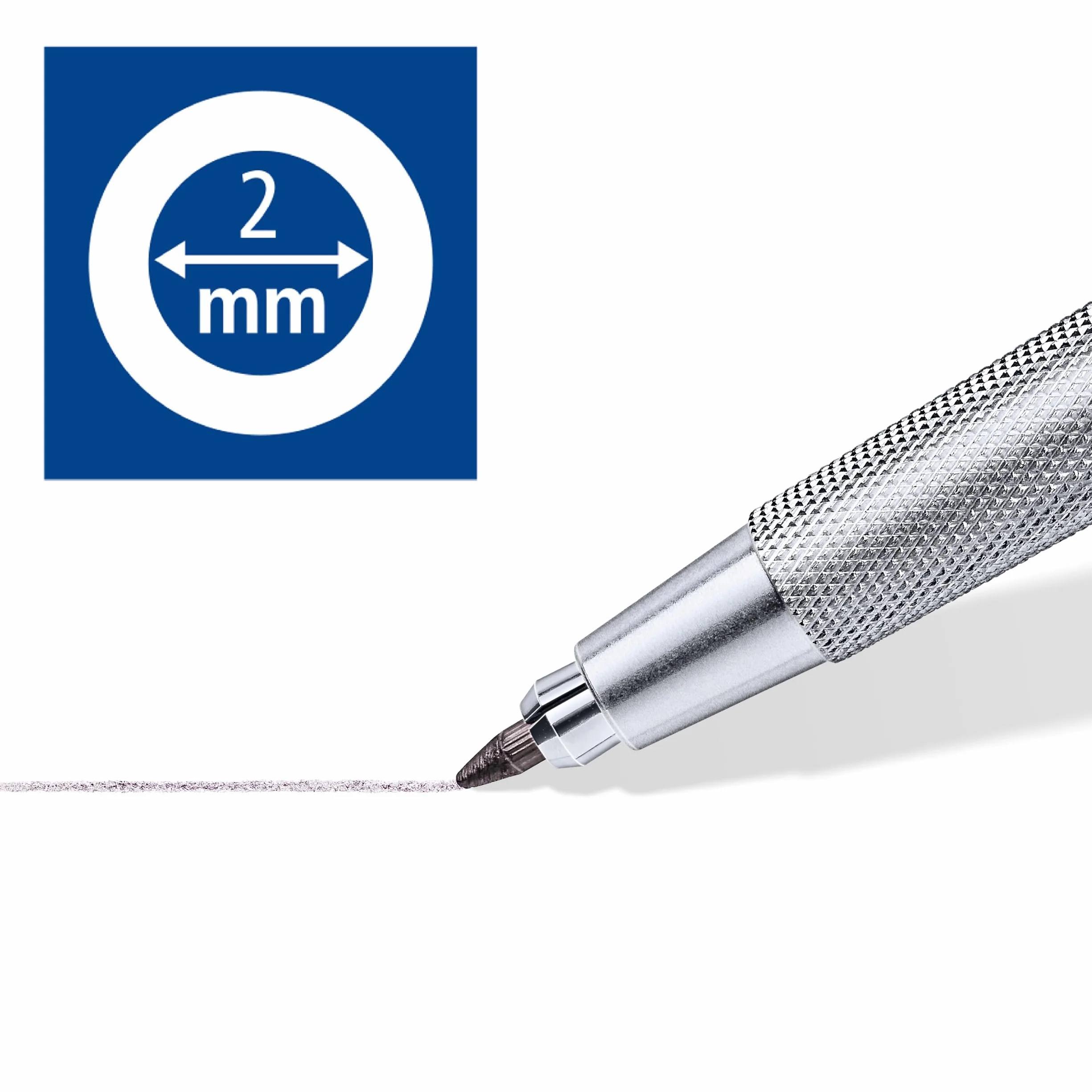 Staedtler Mars Technico Portamine 2mm con Temperamine Integrato, Matita Meccanica con Impugnatura Zigrinata per Disegno