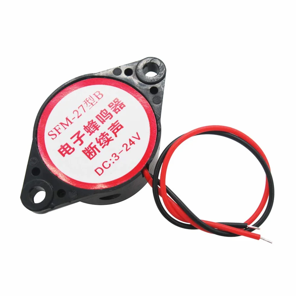 Cicalino elettronico cablato DC 3-24V SFM-27-II Allarme acustico 6 pezzi