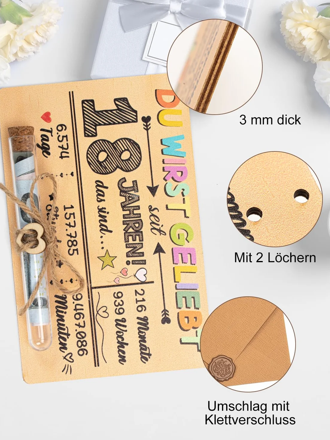 Regalo di denaro in legno con provetta e corda di iuta, scatola regalo (18)