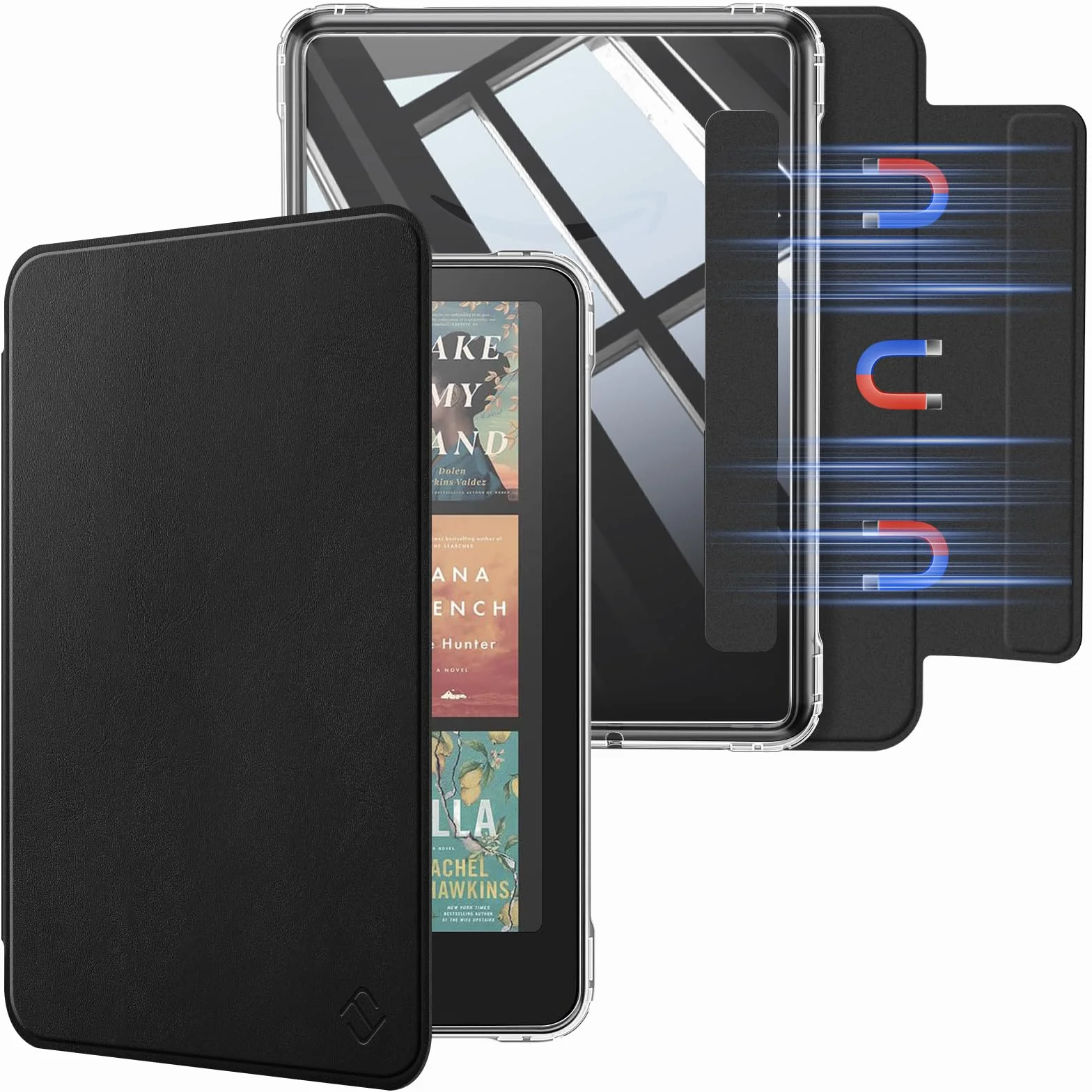 FINTIE Staccabile Custodia Magnetica per Kindle Paperwhite 7" (12ª Gen, 2024) e Kindle Colorsoft (1ª Gen, 2024/2025), Cover Posteriore Sottile Leggero con Auto Sveglia/Sonno, Nero