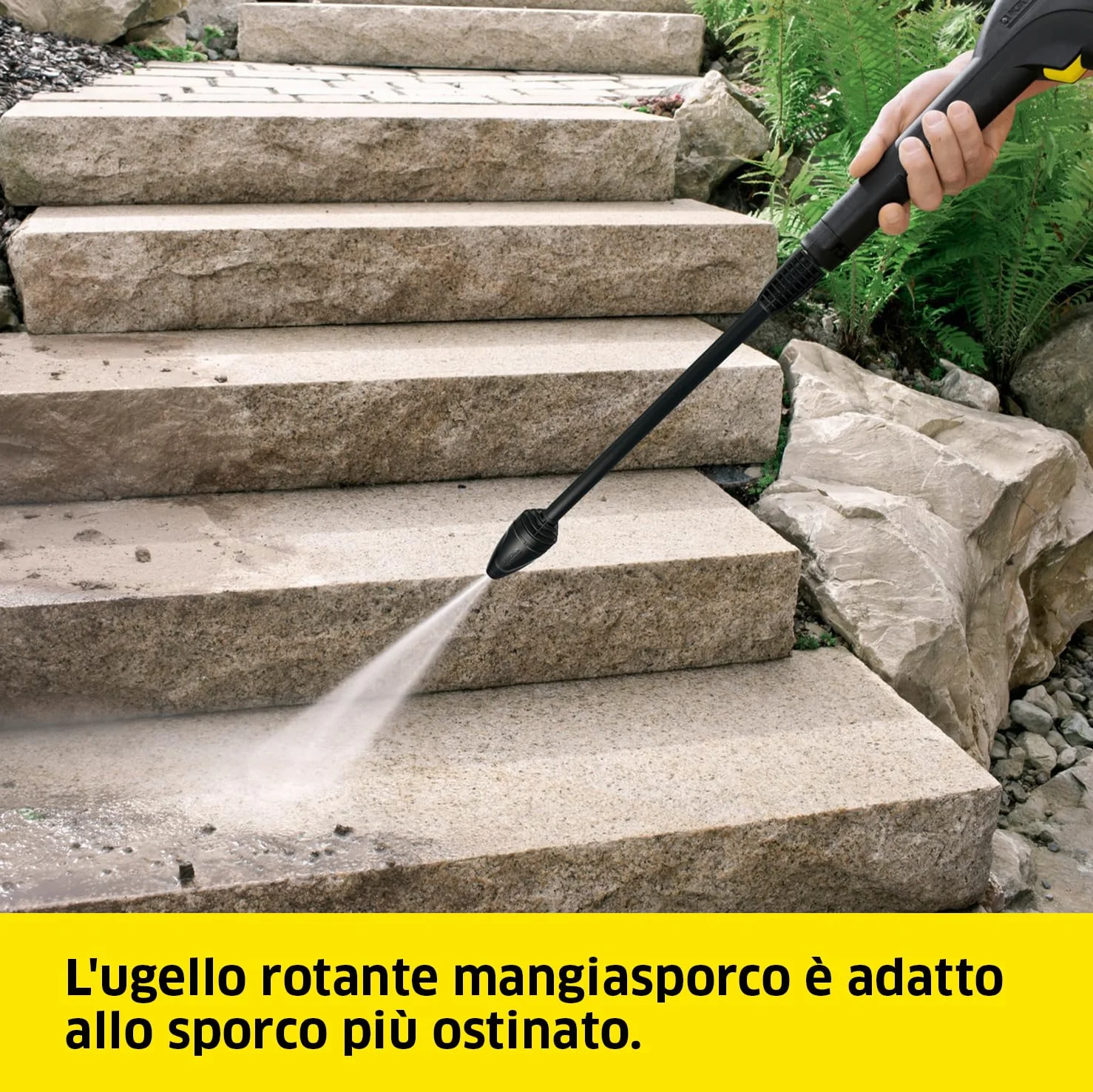 Kärcher Idropulitrice K 3, Pressione max 120 bar, Portata 380 l/h, Area di lavoro 25 m²/h, Filtro acqua, Pistola e Tubo Alta Pressione 6m, Serbatoio detergente, Ugello mangiasporco, Lancia Vario Power