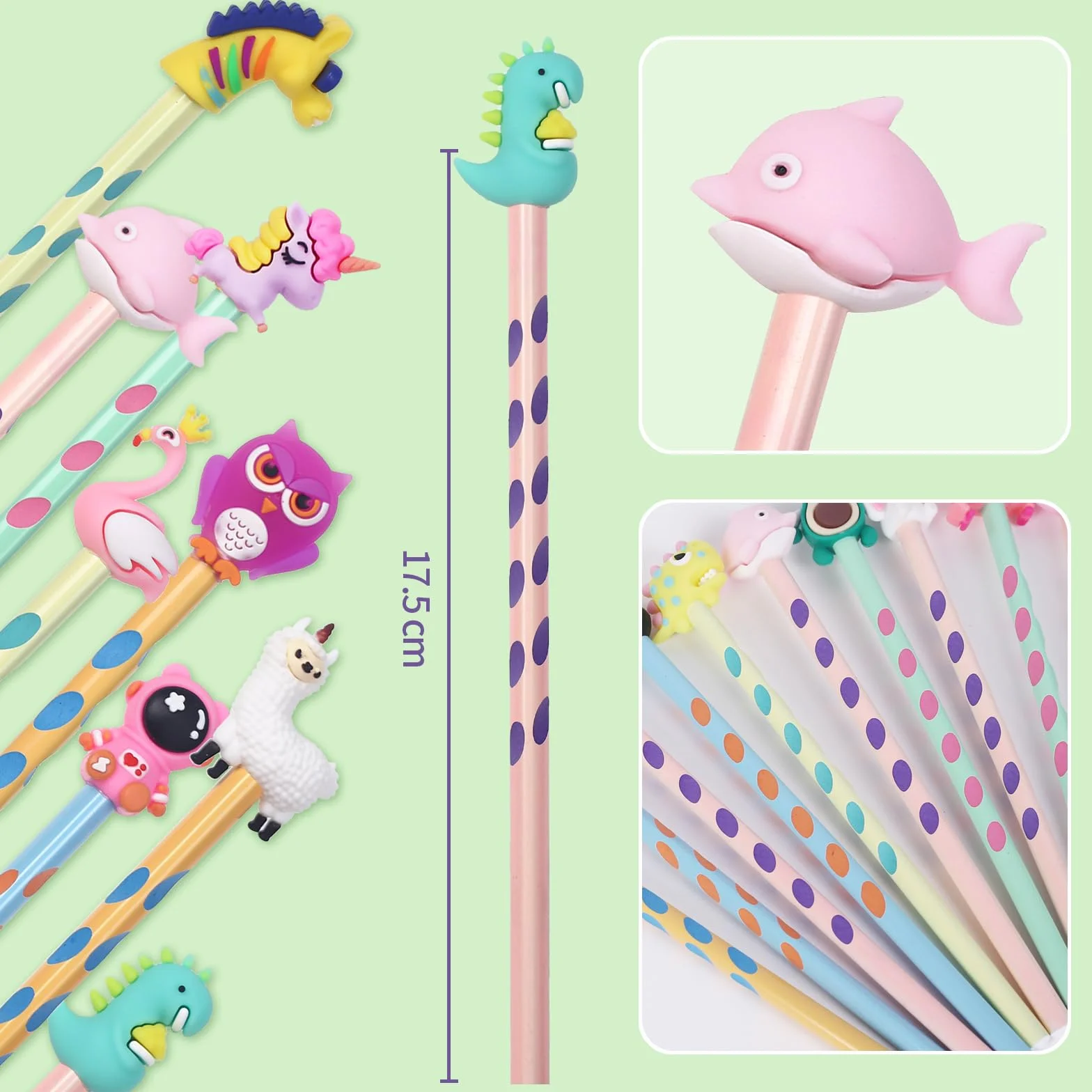 32 Pezzi Matite Colorate con Topper Animali Gadget Compleanno Bambini