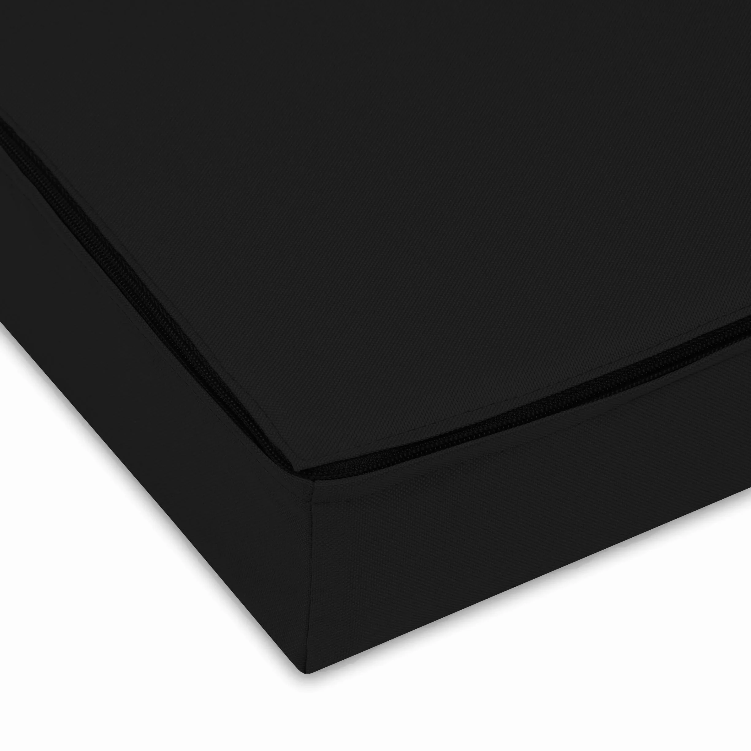 Materasso Cuscino per Bancale Divano Pallet 120x80 cm Impermeabile Nero