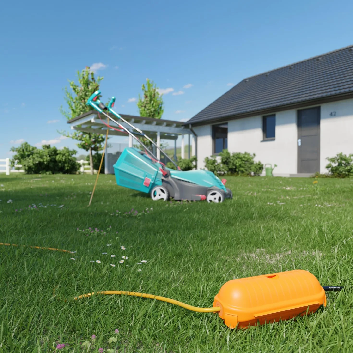 deleyCON Scatola Protezione Cavi Outdoor IP44 Impermeabile Resistente Spruzzi - Arancione