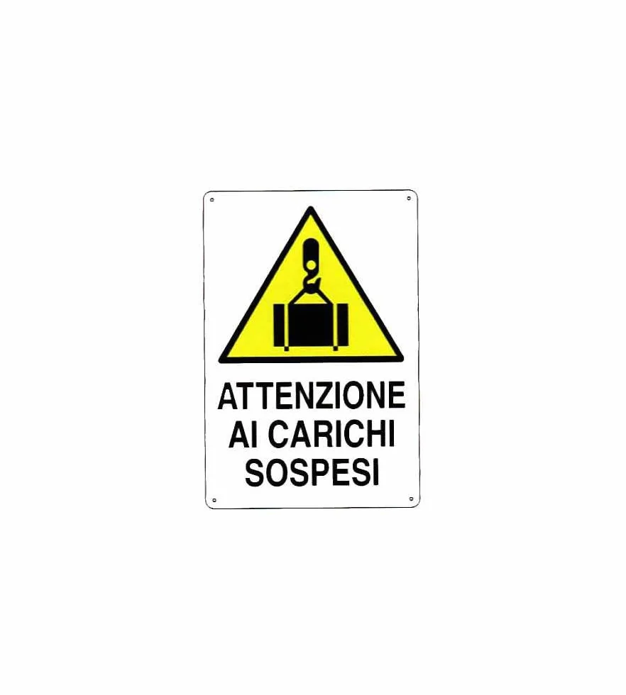 CARTELLO CARICHI SOSPESI 48x 68 PLASTICA [TARGOTIMBRI ]