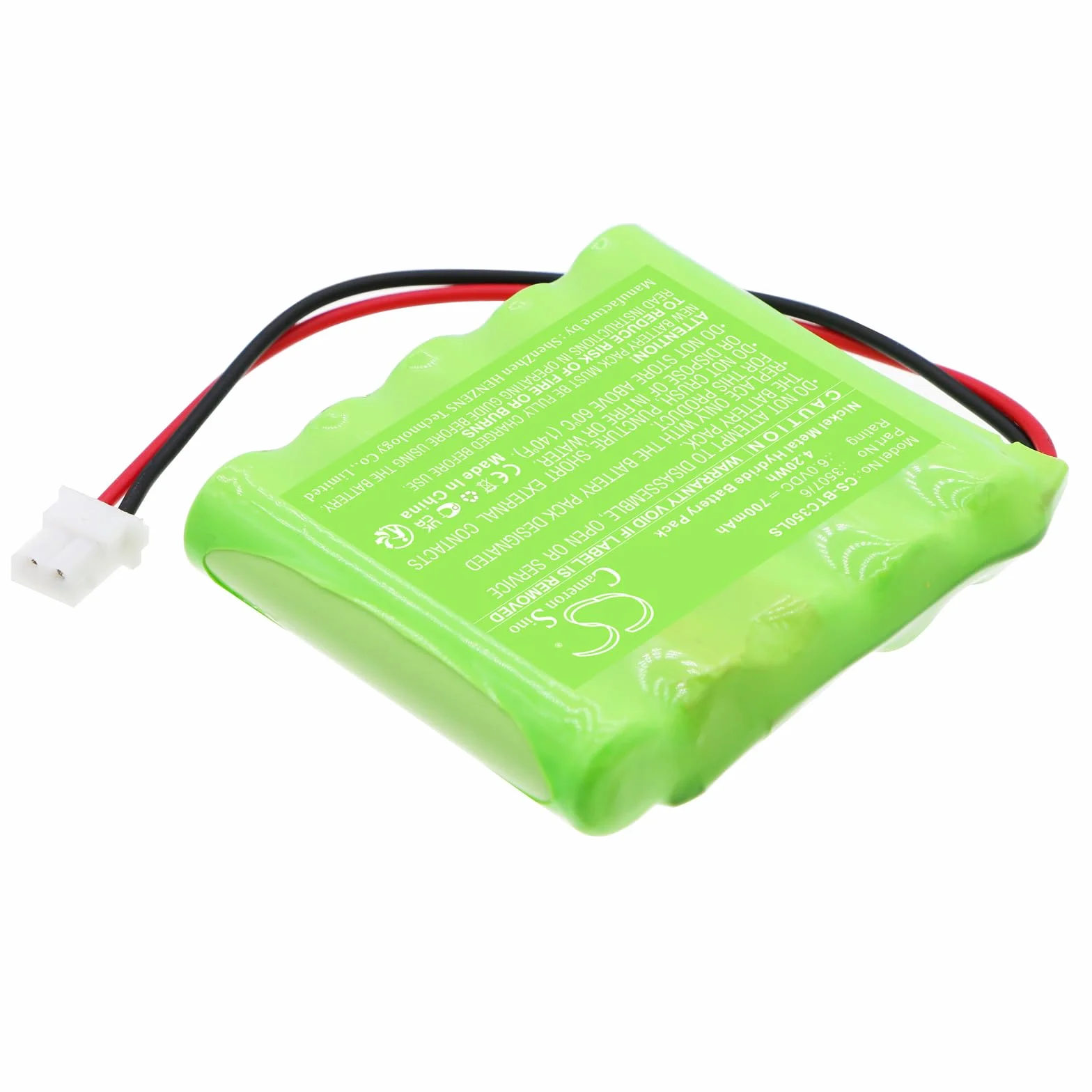 TECHTEK Batteria 700mAh compatibile con Bticino 3486, 3507/6, 4070, HC4070, HD4070, HS4070, N/NT/L4070 sostituisce 3507/6