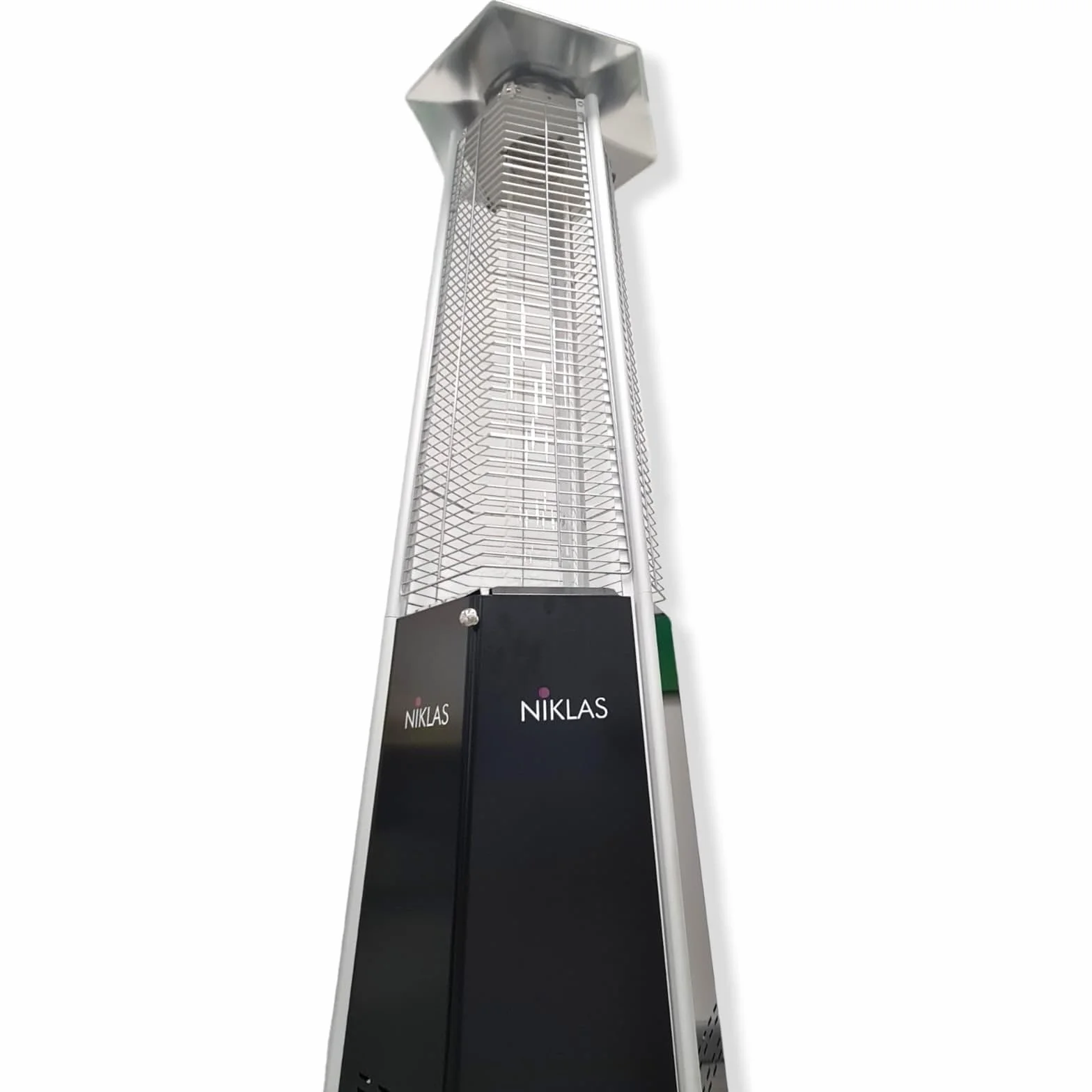 XONE Stufa a Piramide Esagonale 12,5kW 195cm Nero