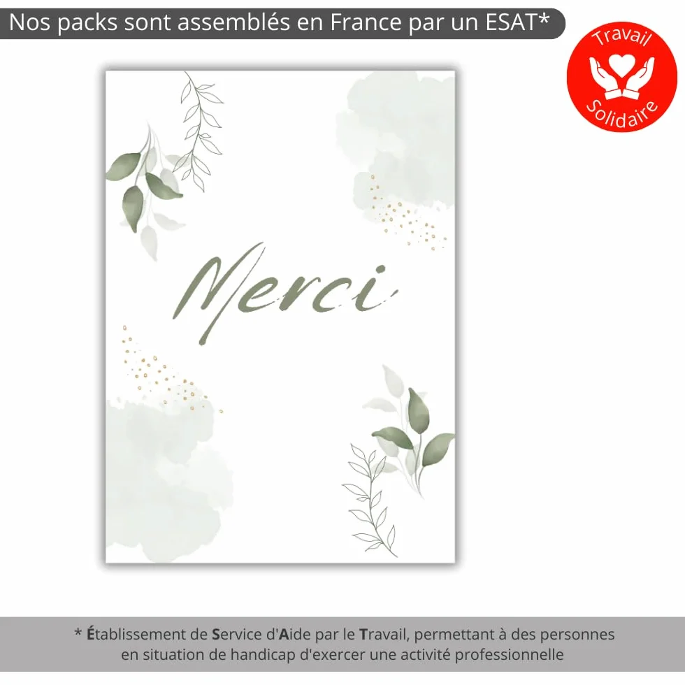 Set 10 biglietti ringraziamenti con buste stampate | Design FLORAL | Cartolina 10,4x14,8 cm | Ringraziamento matrimonio nascita compleanno