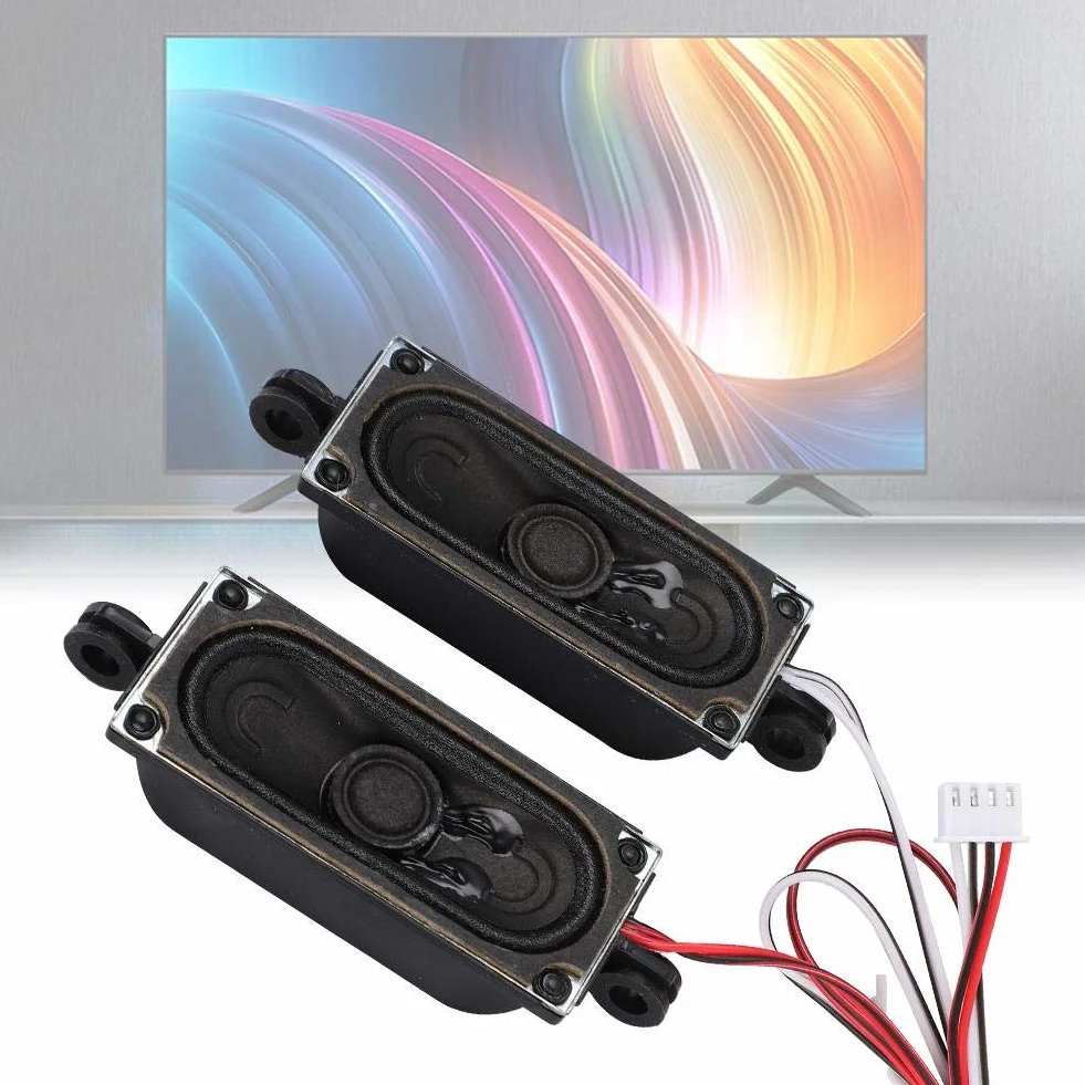 Altoparlante TV ABS Nero 2 Pezzi 4 Ohm 5W 70x30x16mm 450Hz-20KHz
