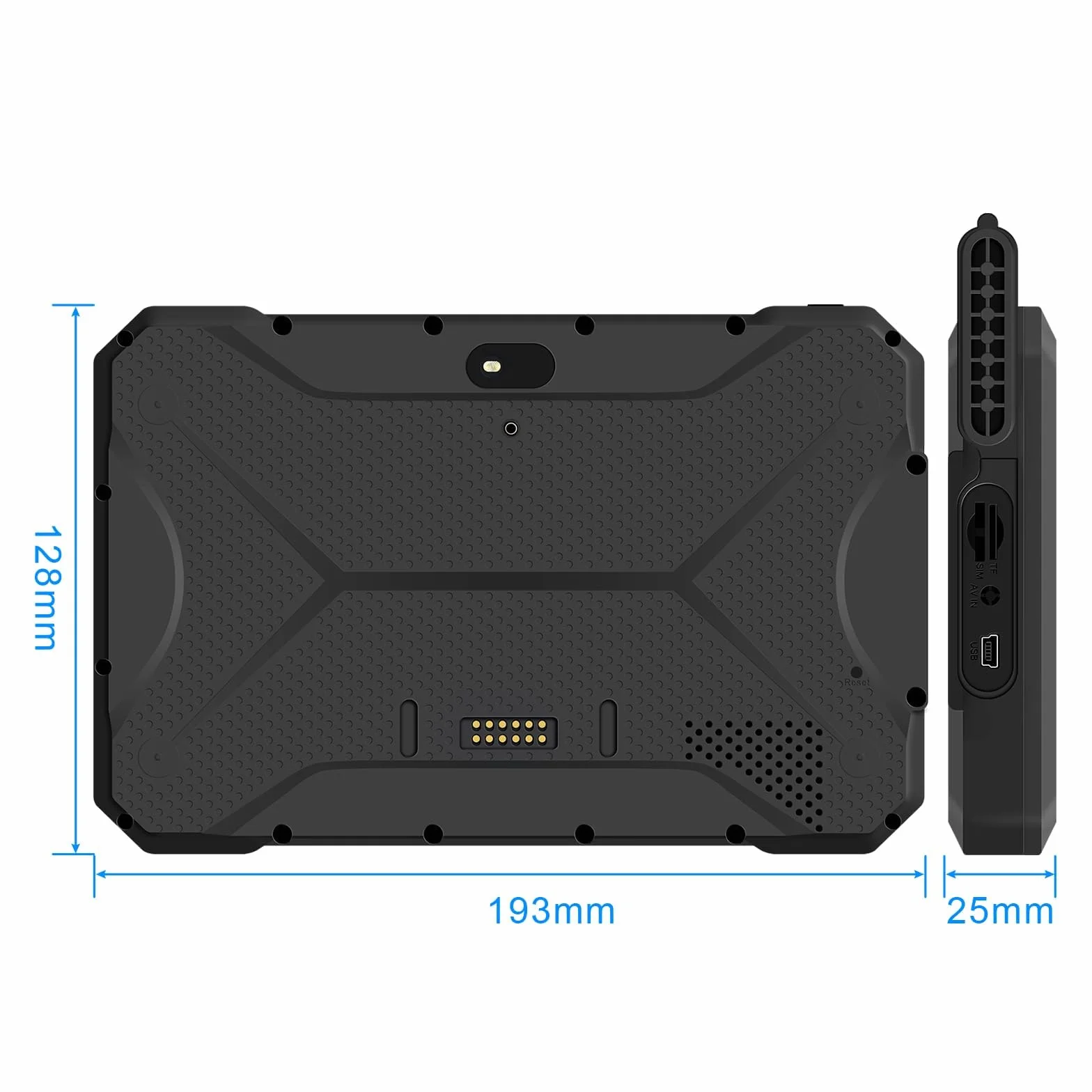 KAOLALI Senza Fili Schermo Carplay per Moto 7 Pollice IPS Touchscreen Portatile Impermeabile IPX7 Navigazione GPS
