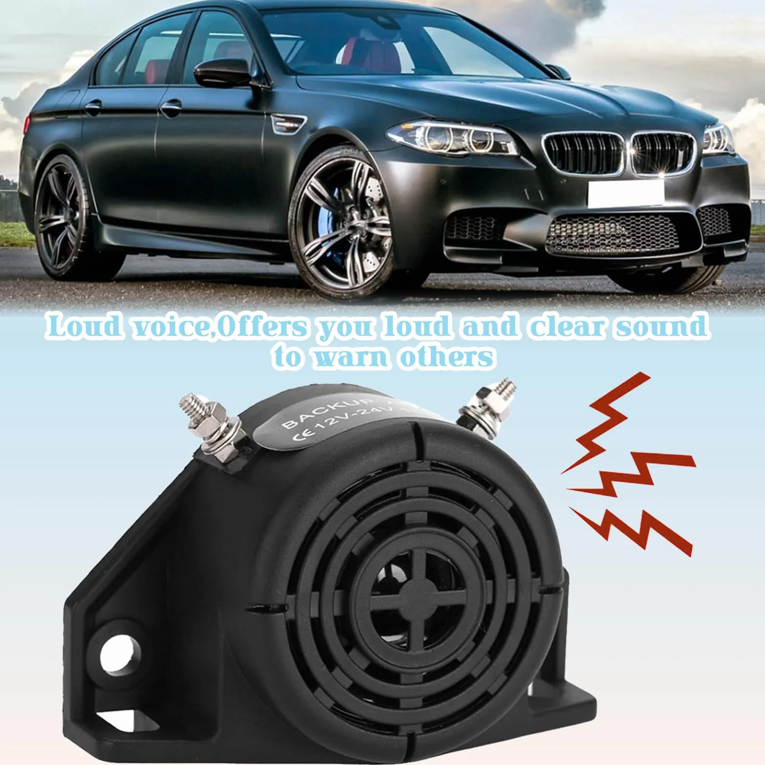 Cicalino Retromarcia Universale 12V 24V Avvisatore Acustico Impermeabile ABS per Auto Camion