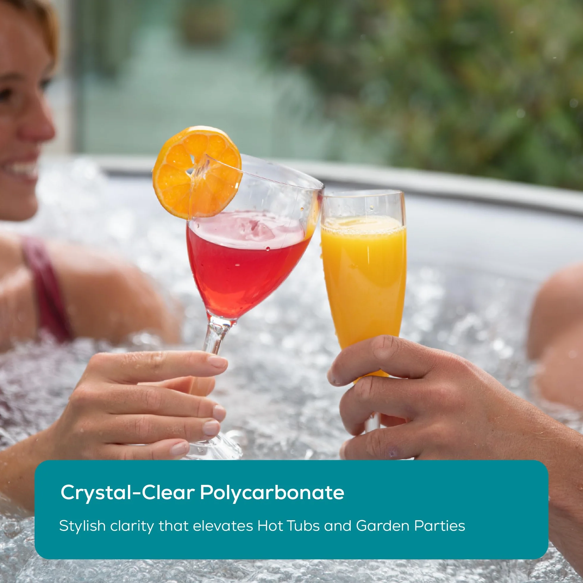 Lay-Z-Spa BWA0006 Bicchieri da vino in plastica infrangibili ultra trasparenti riutilizzabili lavabili in lavastoviglie per vasche idromassaggio piscine