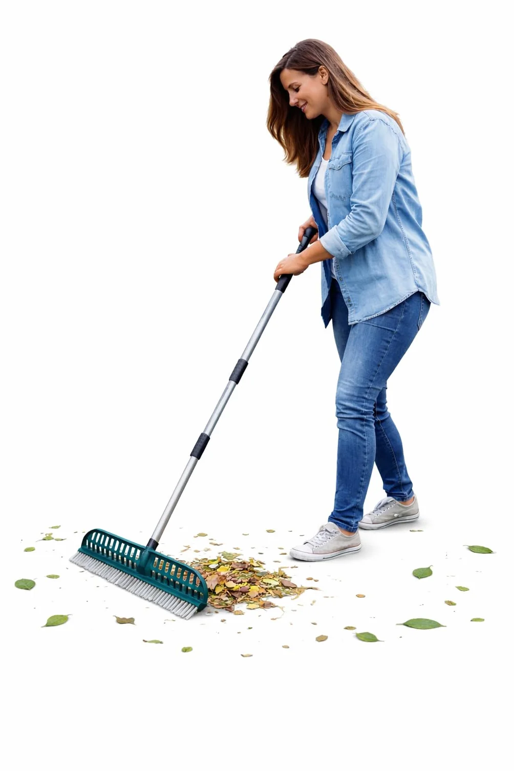 Scopa Rastrello Prato Sintetico a Doppia Faccia Spazzola Pulizia Erba Artificiale Setole in Poliammide Larghezza 45cm per Pulizia Giardino, Tappeti e Peli Animali