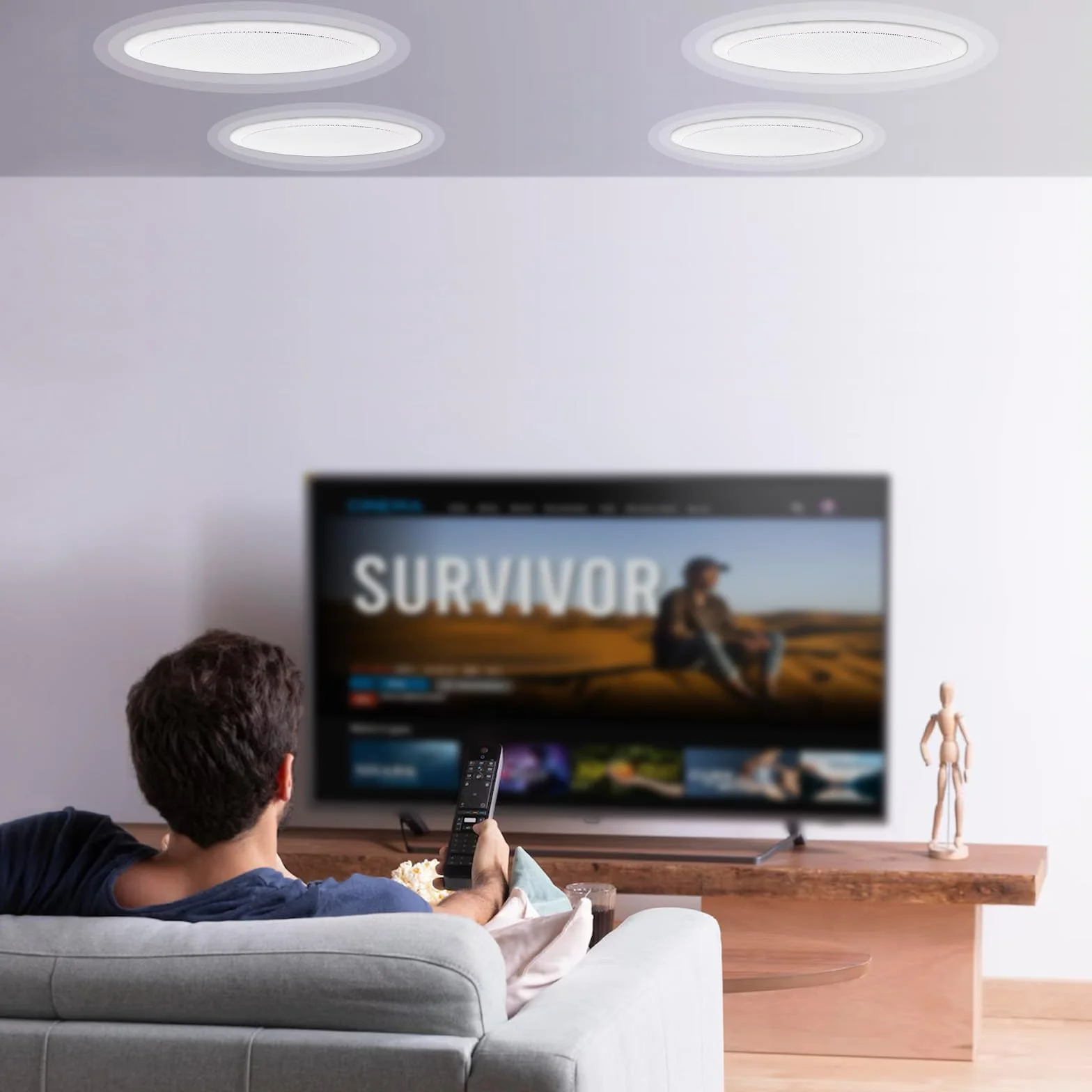 VEVOR Altoparlanti da Soffitto 205 mm 100 Watt 8Ω Sensibilità 89dB 4 Pezzi