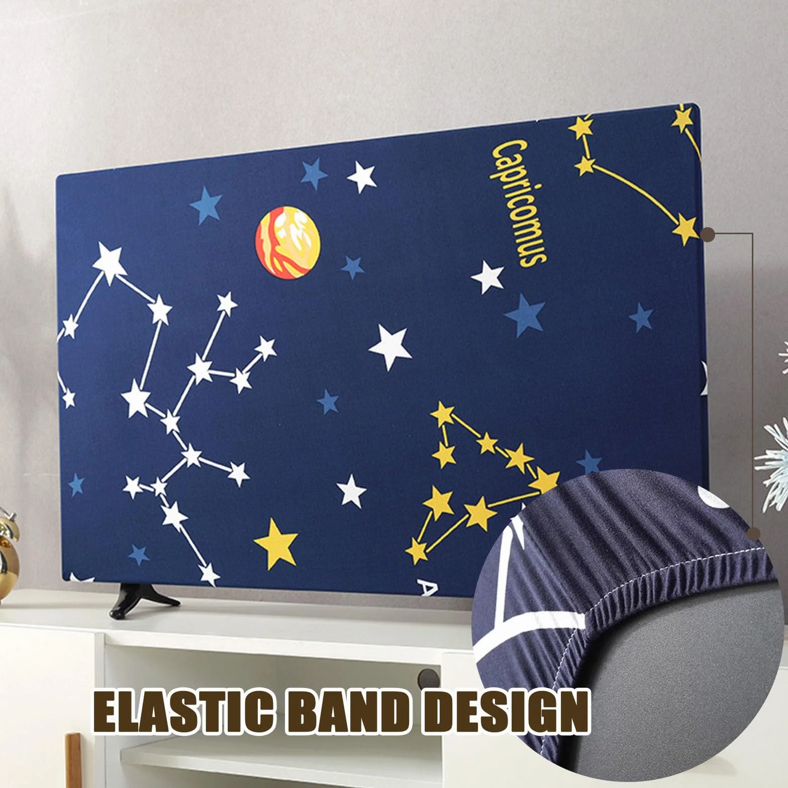 Hixingo Copertura TV Antipolvere, Copri Televisore Universale Elastica 32inch Costellazione