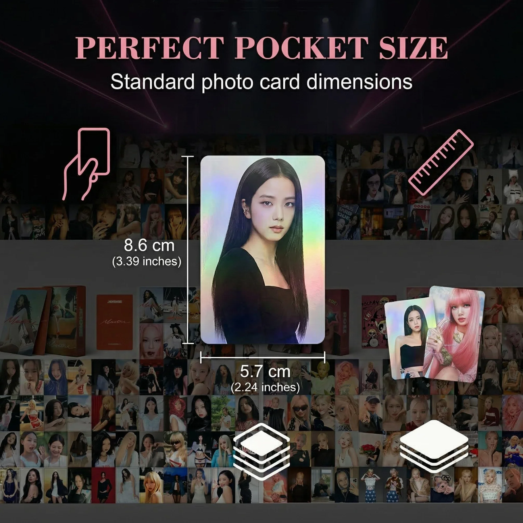 Kpop Lomo Cards Photocards 4 Set 220 Pezzi Jennie Mantra Rose Jisoo Lisa Fan Gift