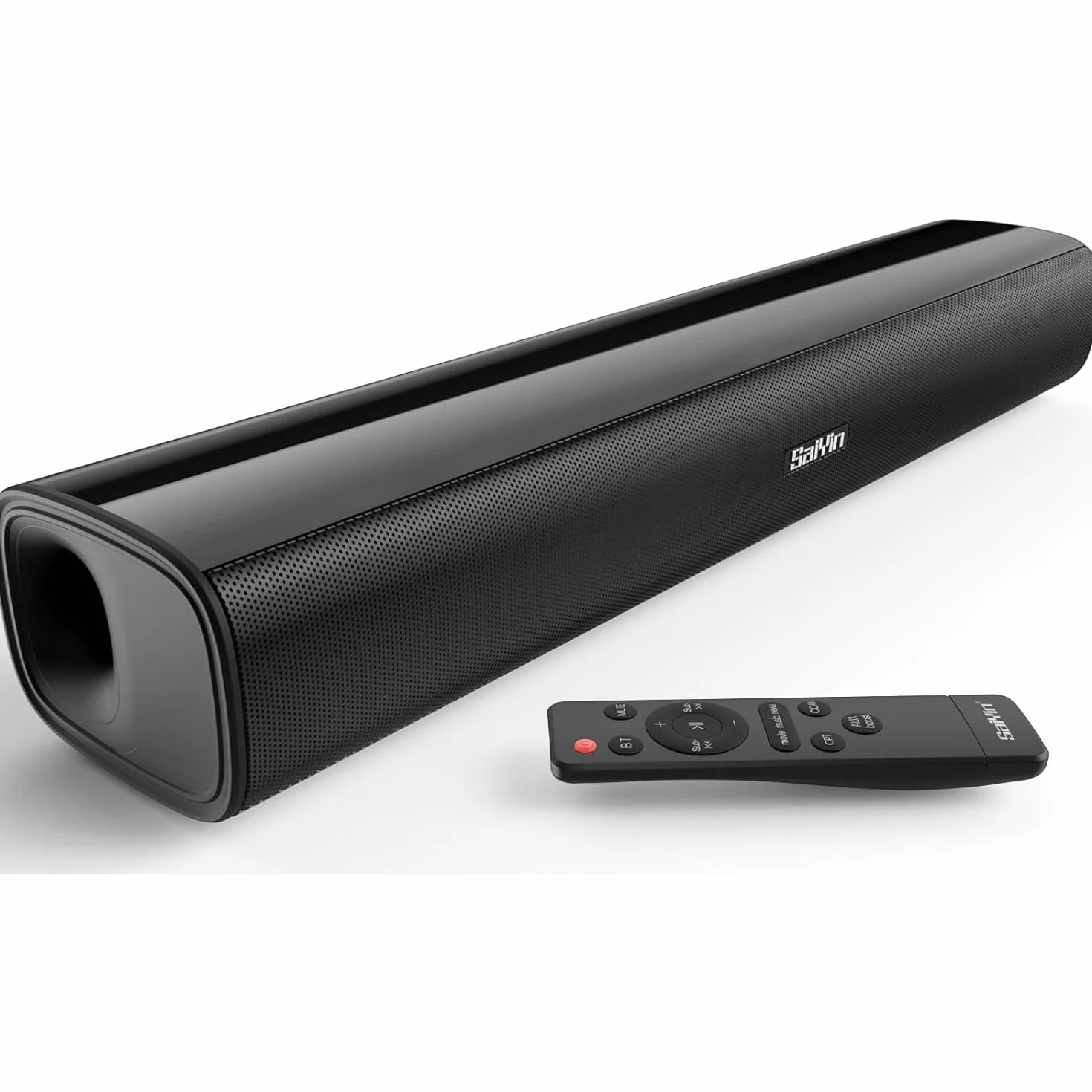 Saiyin Soundbar 40 Watt Bluetooth 5.3 Surround Compatto 17 Pollici per TV PC Giochi Proiettori