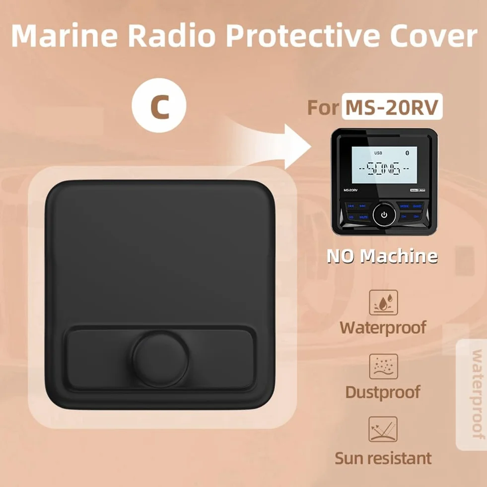 Per La Copertura della Radio Marina MP3 MP5 FM Radio Impermeabile in Silicone per Barche