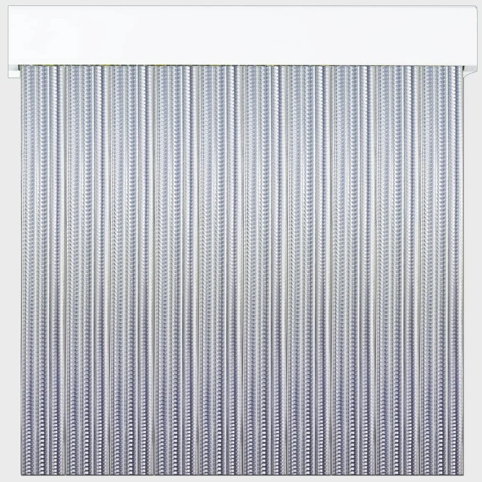 Tende per esterni a strisce per porte | Plastica PVC e barra in alluminio varie misure | PERTONI TENDE (Trasparente, Larghezza 120cm x Lunghezza 210cm)