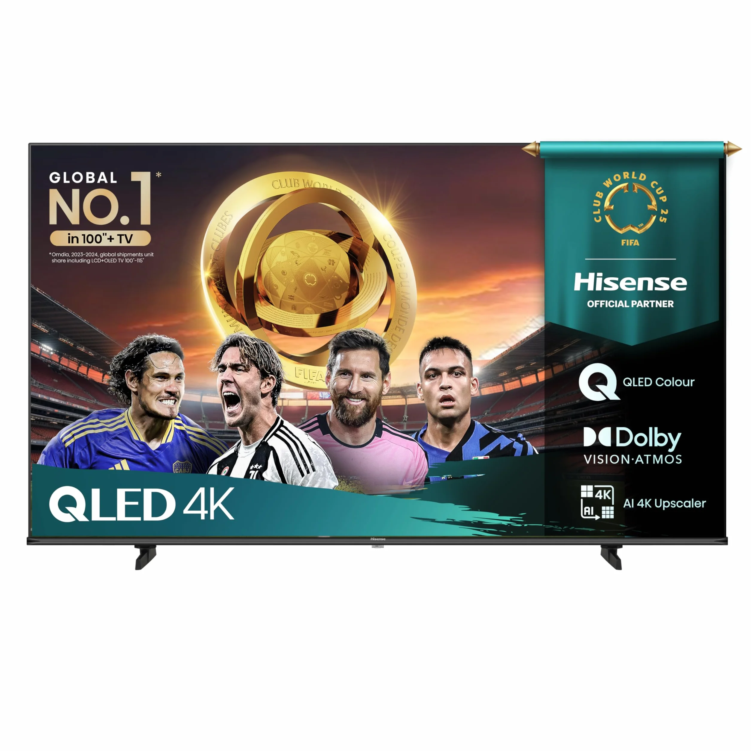 Hisense TV 43" QLED 4K 43E78Q Smart TV VIDAA U8 Dolby Vision HDR10+ Game Mode Plus Dolby Atmos 60Hz 2025