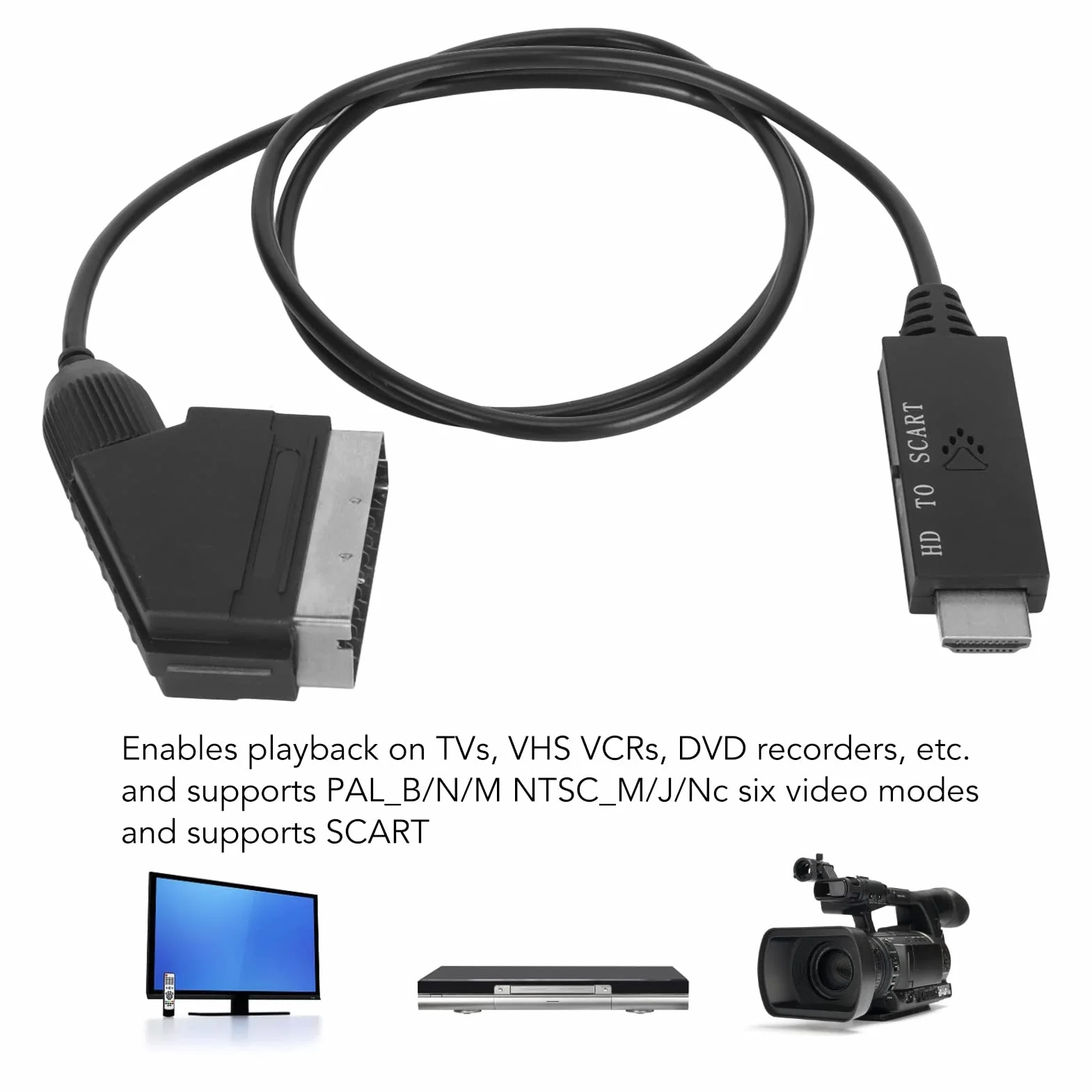 Cavo Convertitore da HDMI a Scart con Interfaccia Multimediale HD