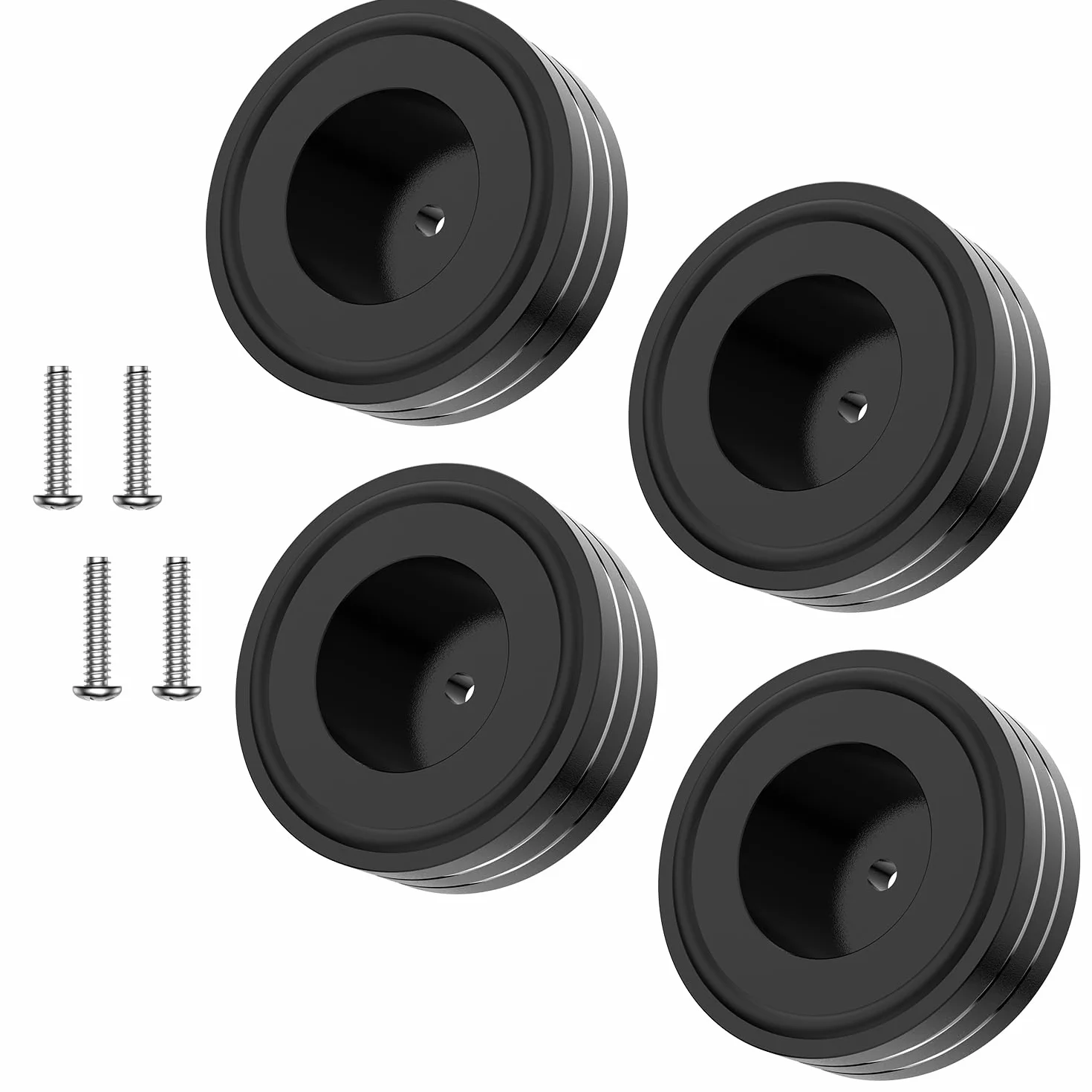 Tertullus 4 piedini per altoparlanti HiFi 40 mm × 20 mm alluminio M4 nero