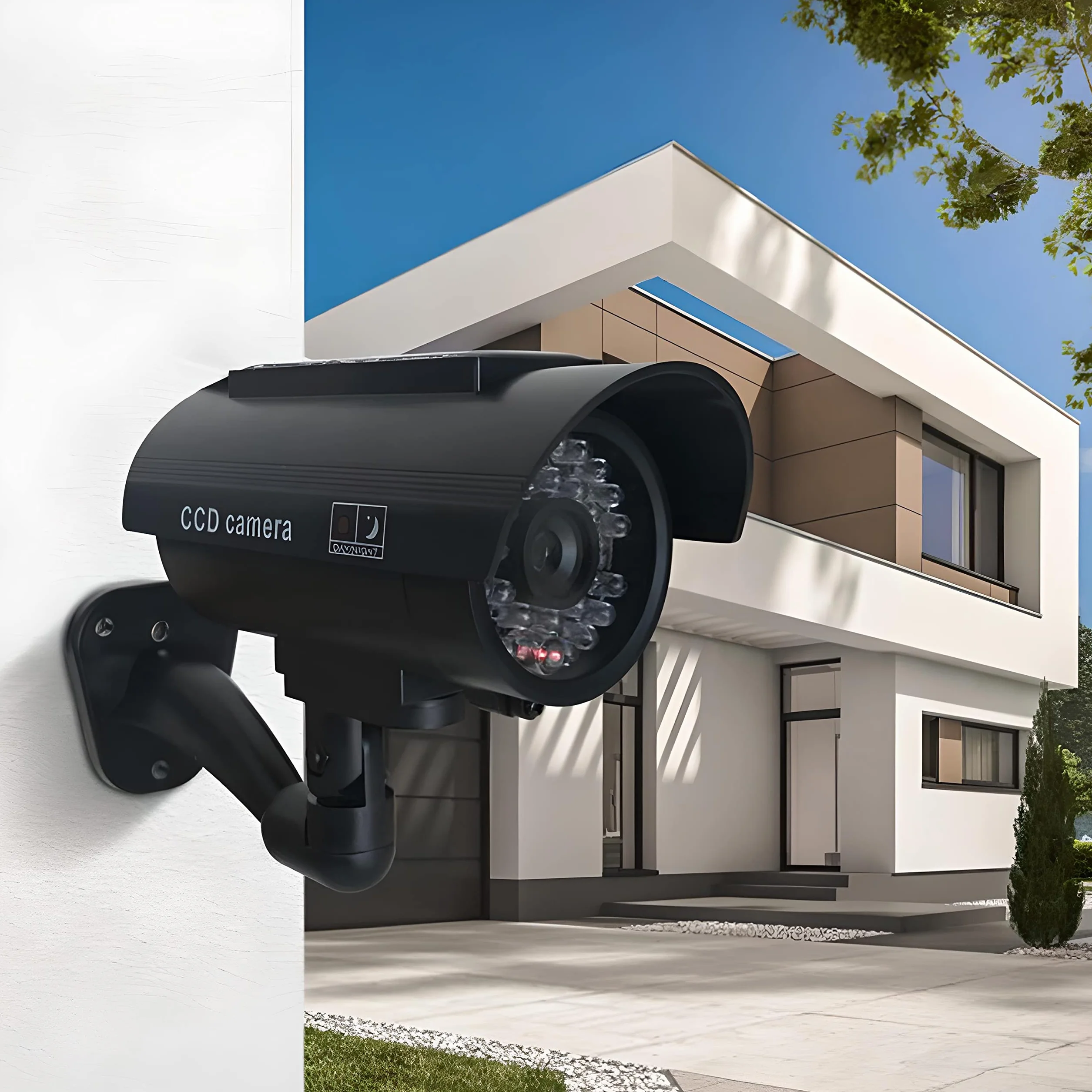 Retoo Telecamera Finta Solare LED Lampeggiante CCTV Imitazione Realistica Interni Esterni
