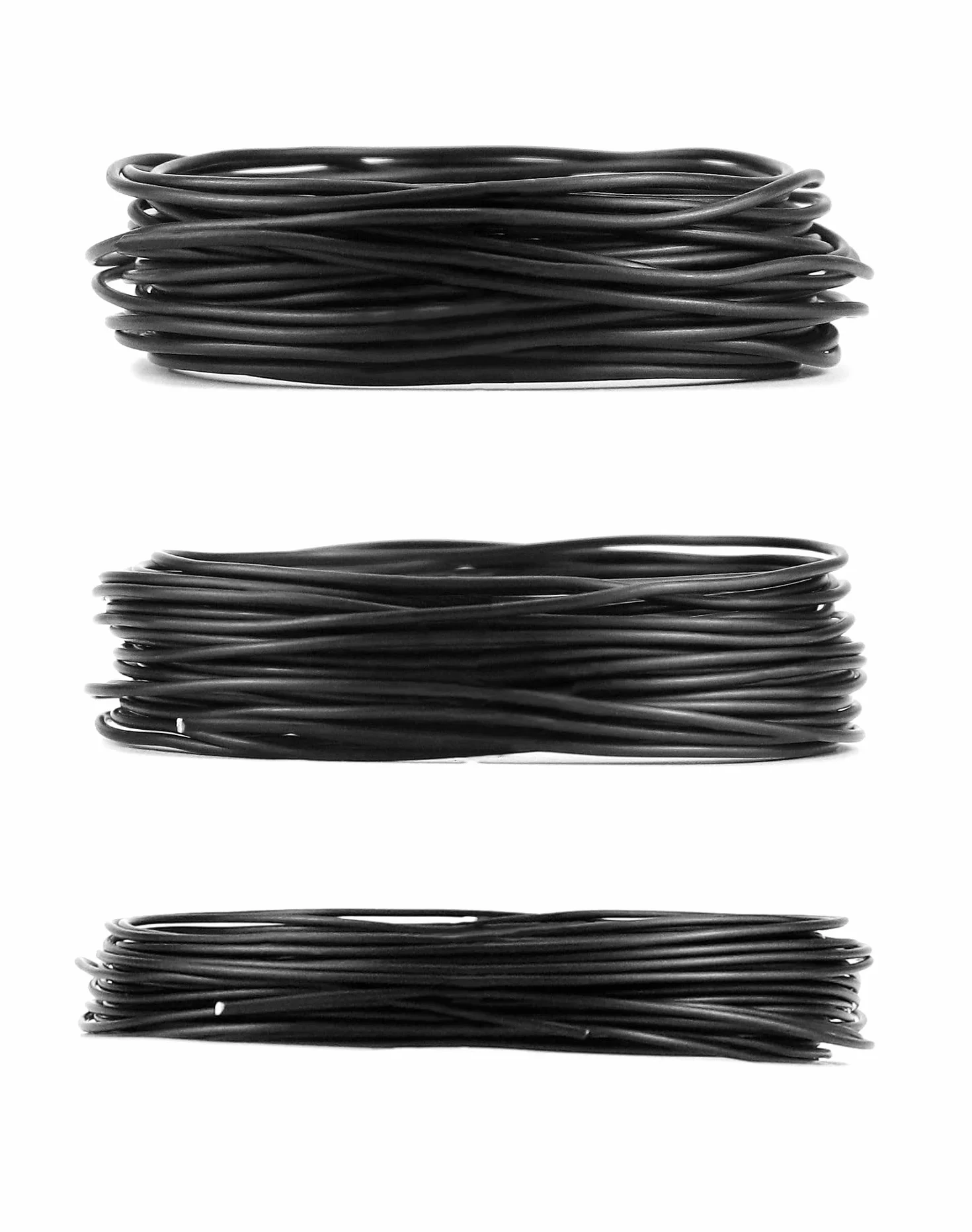 QWORK® 3 Rotoli Filo Bonsai Modellabile, Filo Alluminio Anodizzato per Bonsai Giardinaggio, 1,0mm/1,5mm/2,0mm, Ogni Rotolo 10m (Nero)