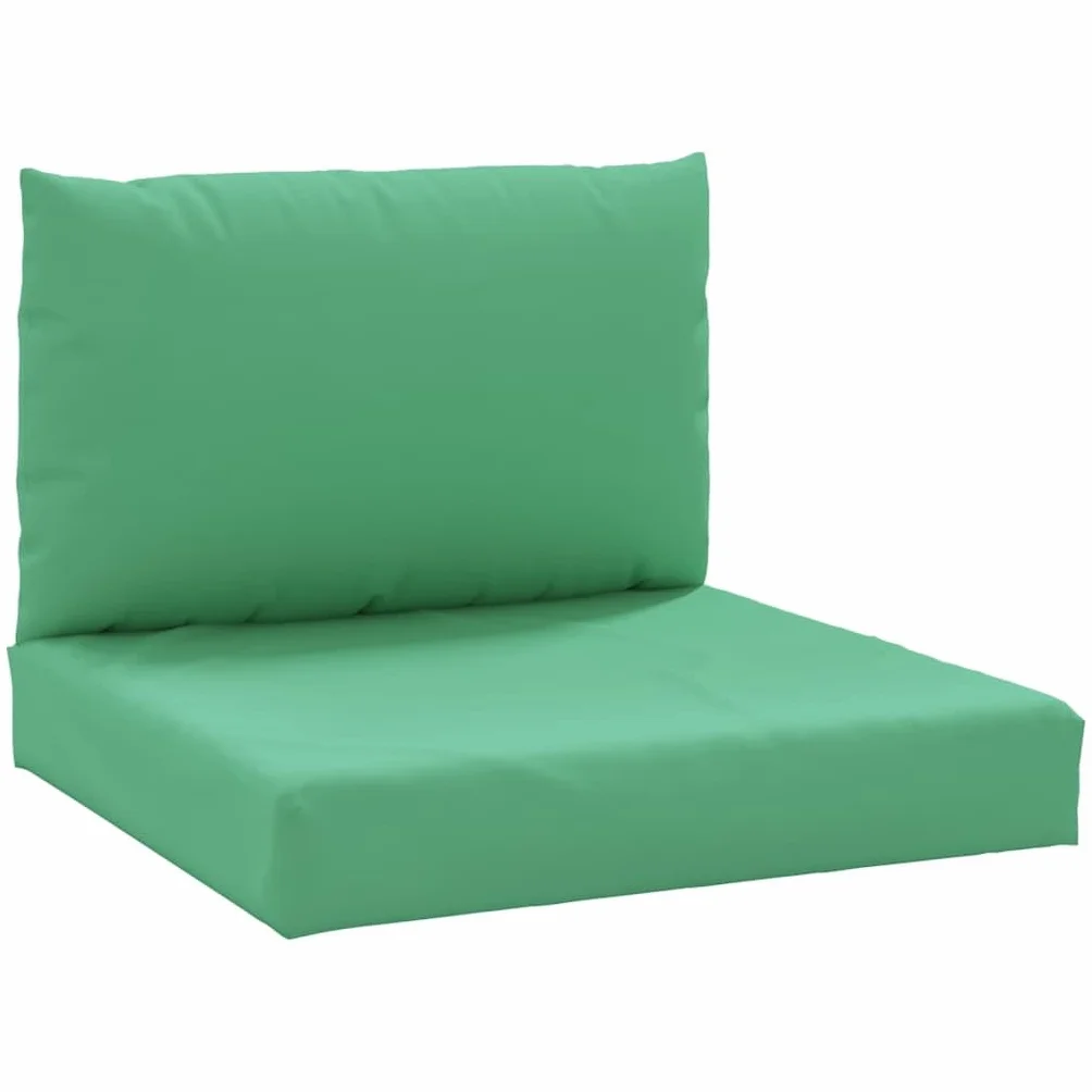 vidaXL 2X Cuscini per Divano su Pallet Spessi Eleganti Morbidi Resistenti Arredi per Esterni Tessili Decorativi Verde in Tessuto Oxford