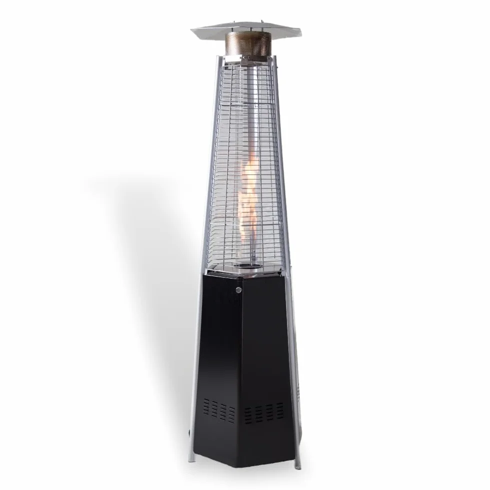 XONE Stufa a Piramide Esagonale 12,5kW 195cm Nero