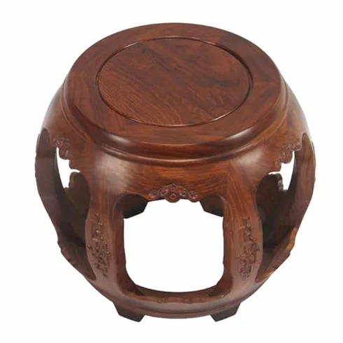 Sgabello rotondo rustico da giardino, tavolino da patio e supporto per piante, sgabello classico per la decorazione della casa