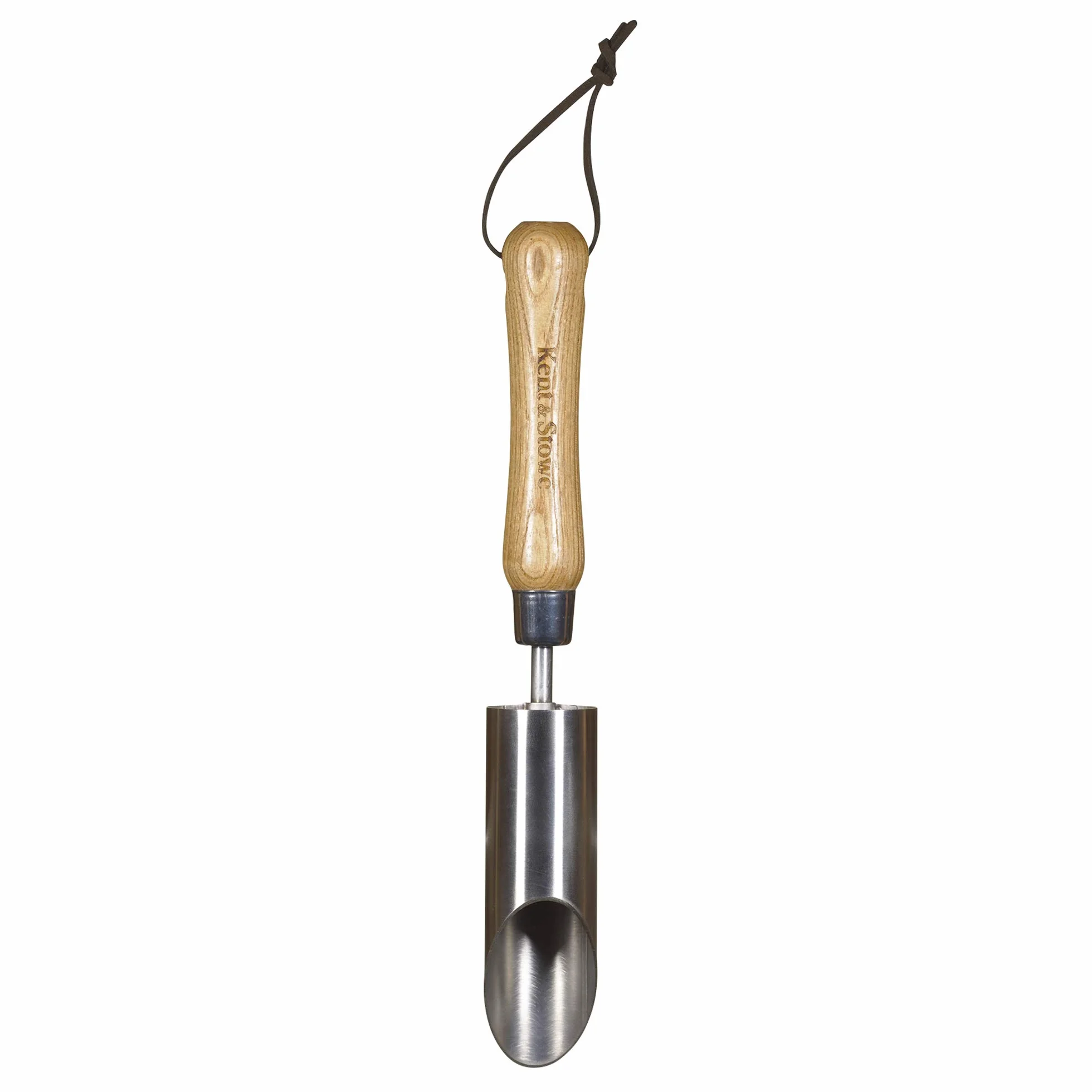 Kent & Stowe Piantabulbi – Piantabulbi manuale in acciaio inossidabile per buche uniformi con manico in legno di frassino, lunghezza: 30 cm