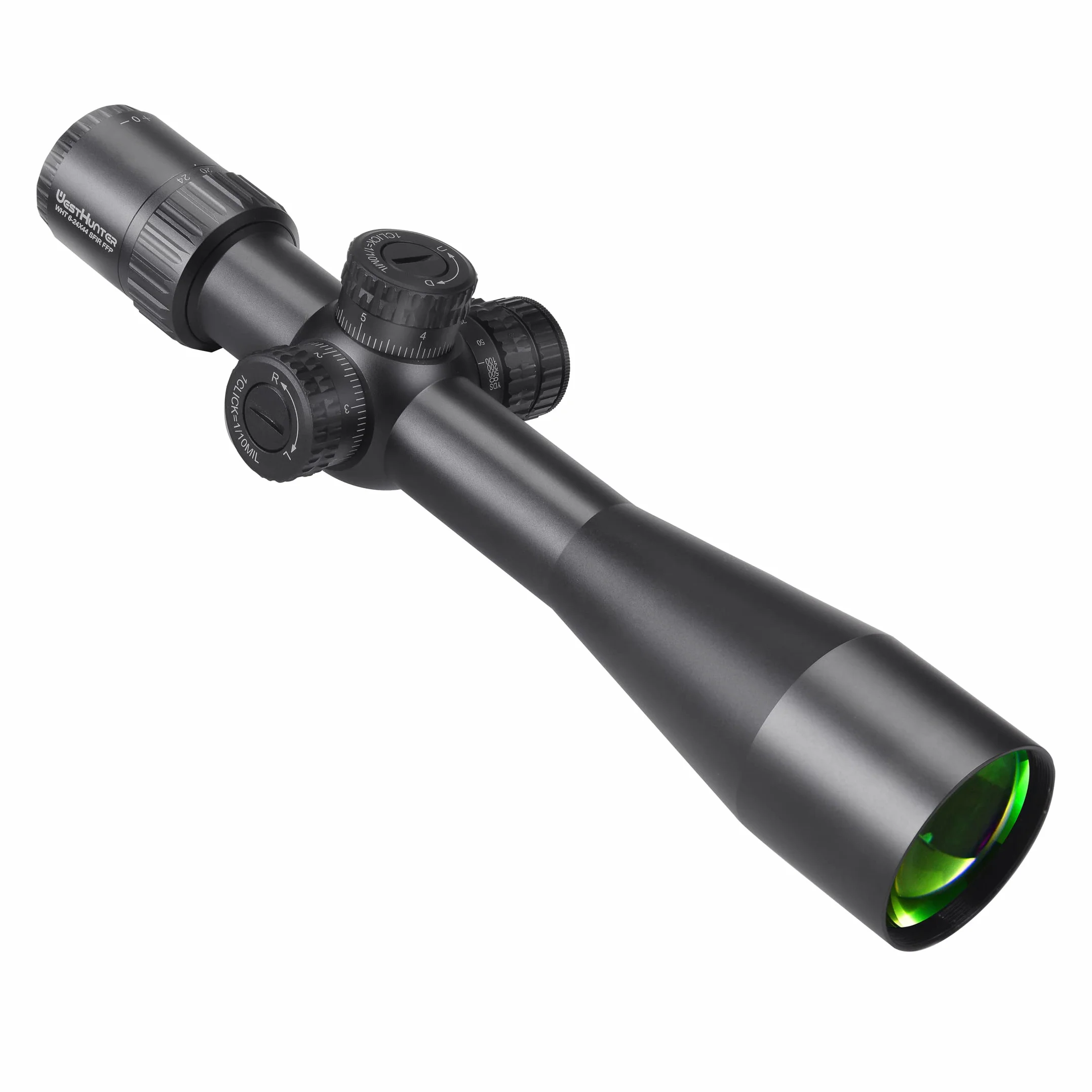 WestHunter Optics WHT SFIR FFP Cannocchiale da Competizione Compatto Reticolo Illuminato Rosso Vetro Inciso 1/10 MIL Tubo 30 mm Mirini Tattici di Precisione