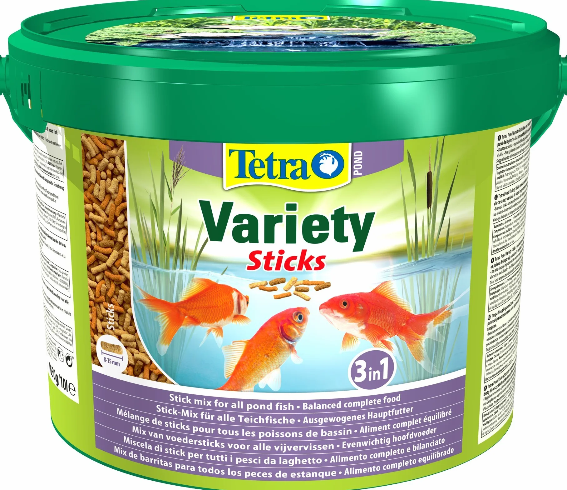 Tetra TetraPOND Variety Miscela di Stick per Pesci, 10 L