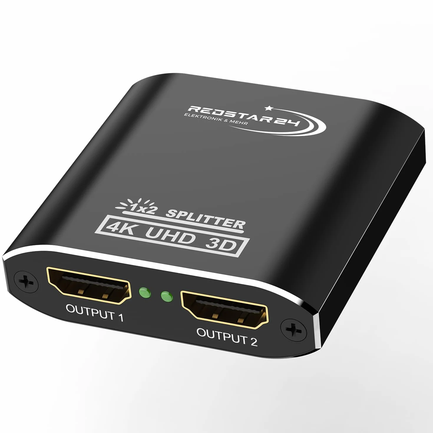 RedStar24 HDMI Splitter 1 In 2 Out 4K@60Hz, Ripartitore HDMI Supporta HDCP 4K 3D UHD 1080P